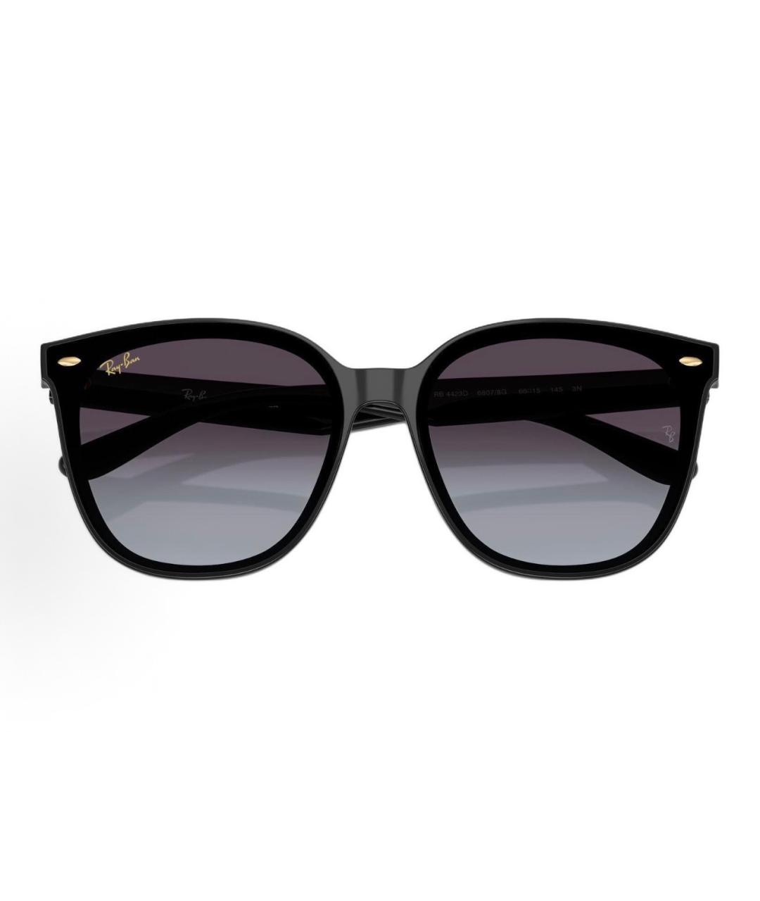 RAY BAN Черные пластиковые солнцезащитные очки, фото 1