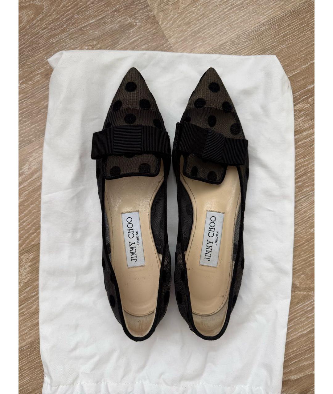 JIMMY CHOO Черные балетки, фото 5