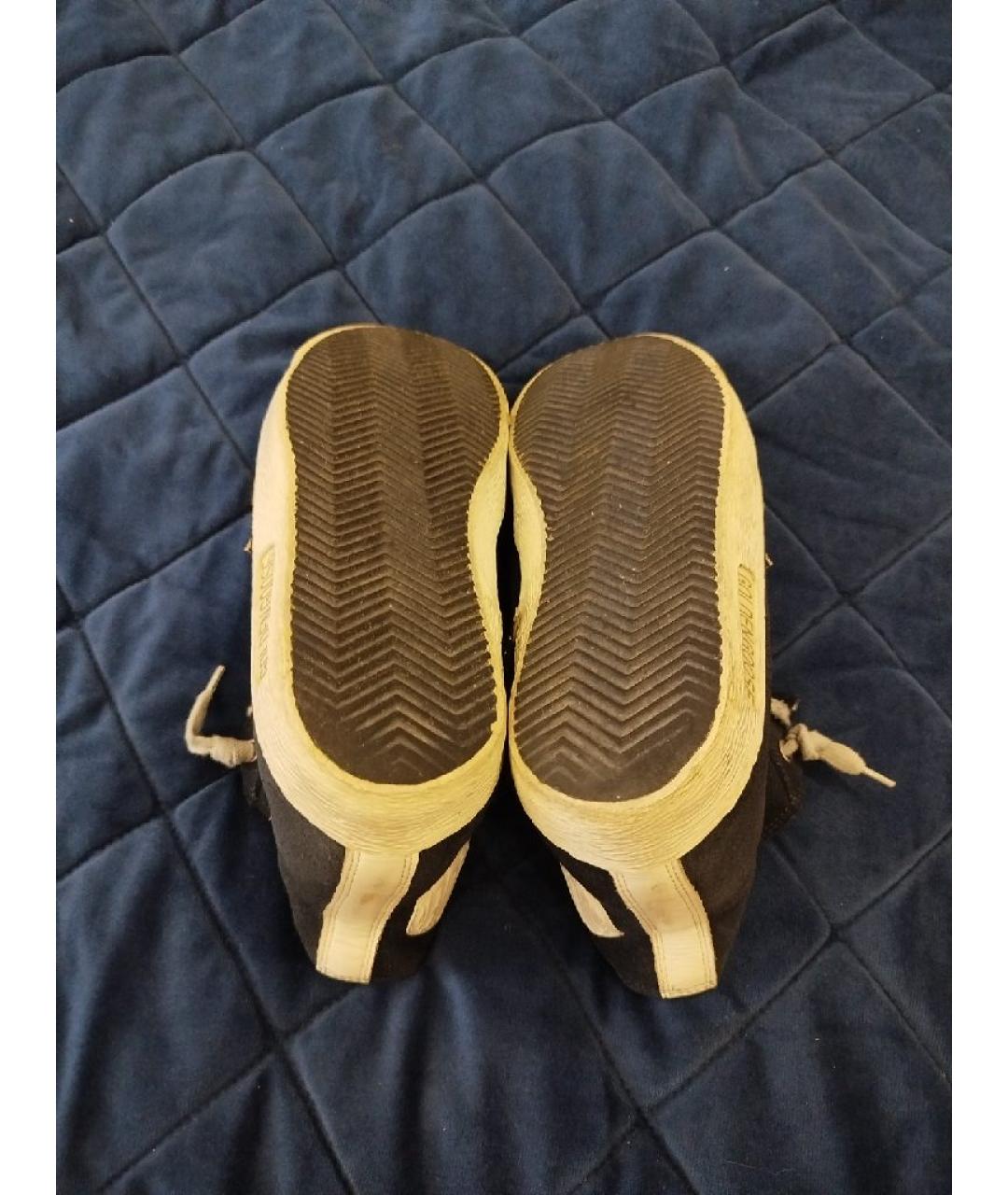 GOLDEN GOOSE Черные замшевые высокие кроссовки / кеды, фото 6