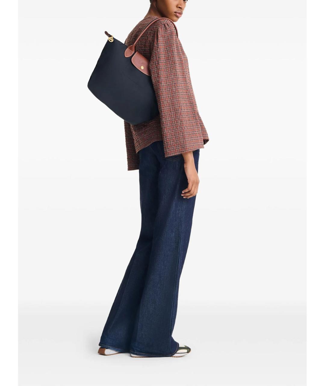 LONGCHAMP Черная синтетическая сумка через плечо, фото 2