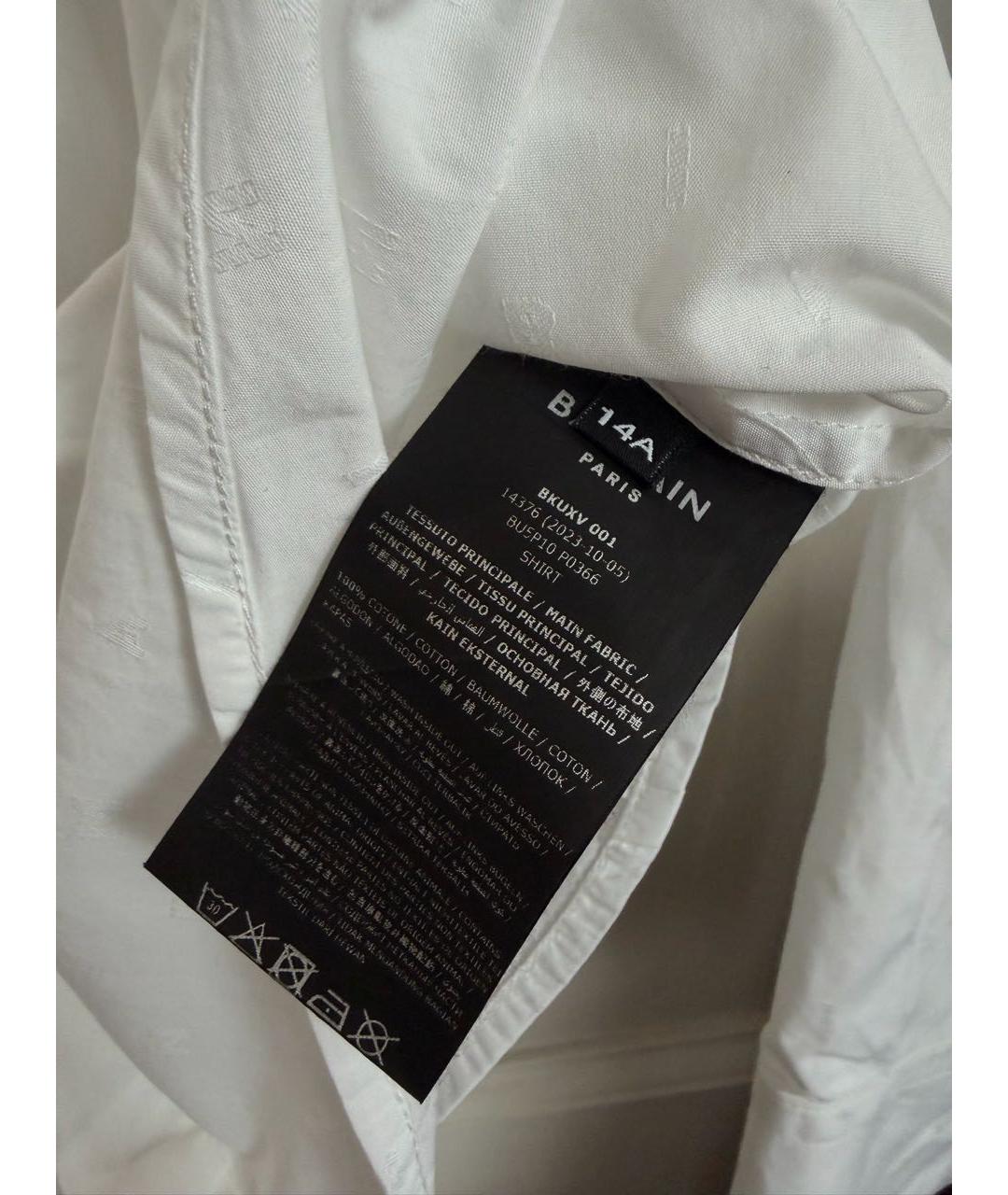 BALMAIN Белая хлопковая детская рубашка, фото 5