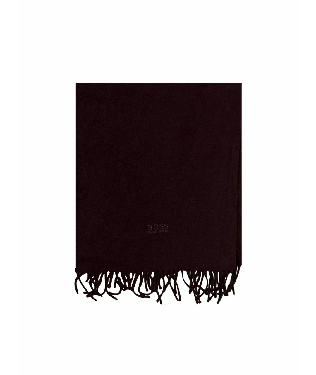 HUGO BOSS Бордовый шерстяной шарф, фото 1