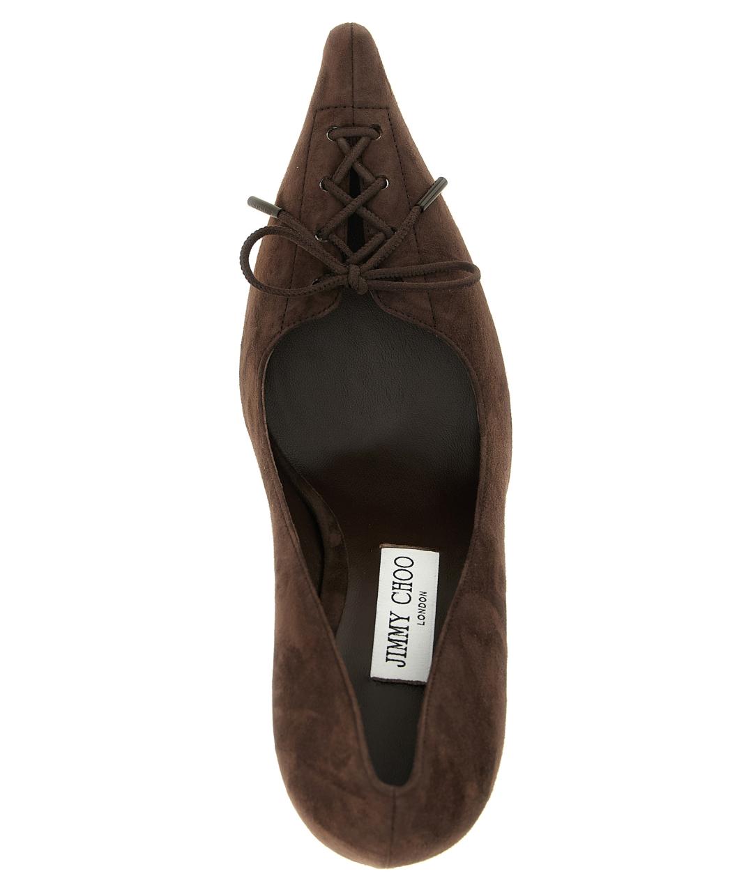 JIMMY CHOO Коричневые замшевые туфли, фото 4