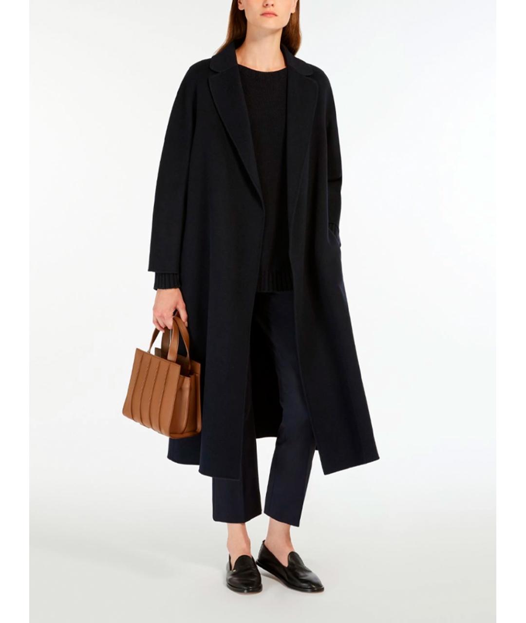 MAX MARA Черное шерстяное пальто, фото 2