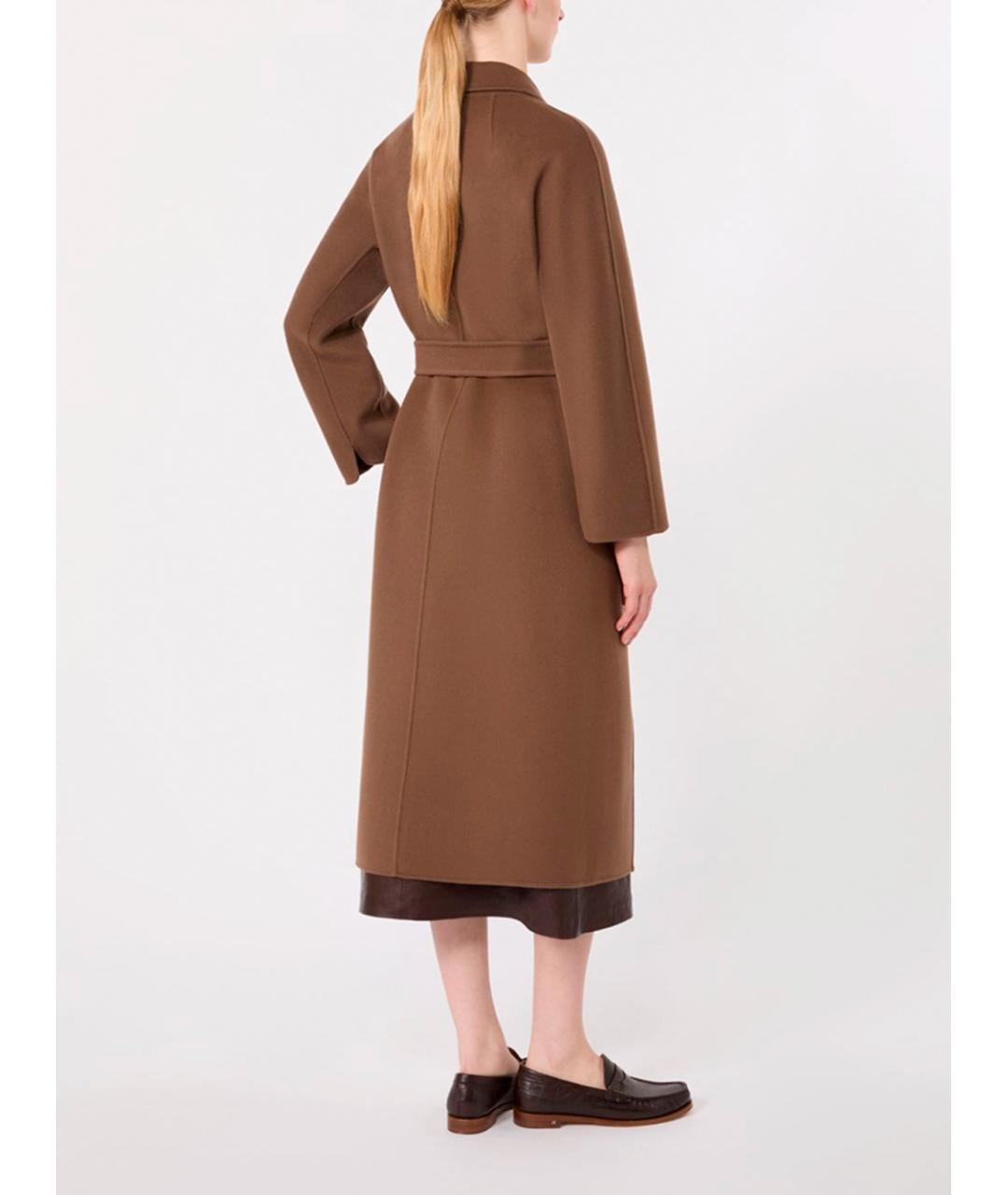 MAX MARA Коричневое шерстяное пальто, фото 5