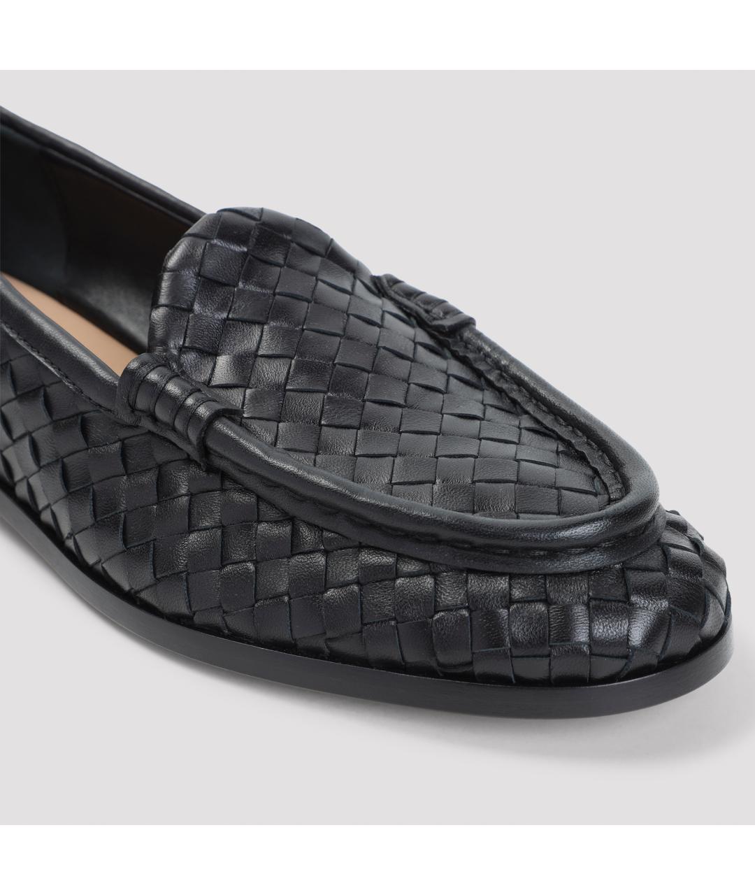 BOTTEGA VENETA Черные кожаные лоферы, фото 4