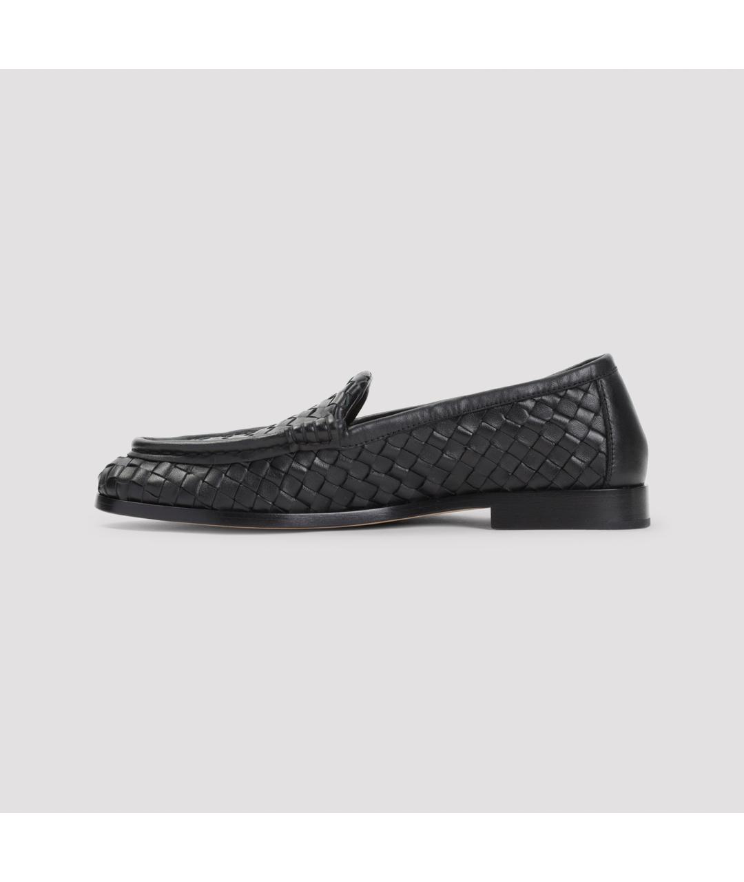 BOTTEGA VENETA Черные кожаные лоферы, фото 2