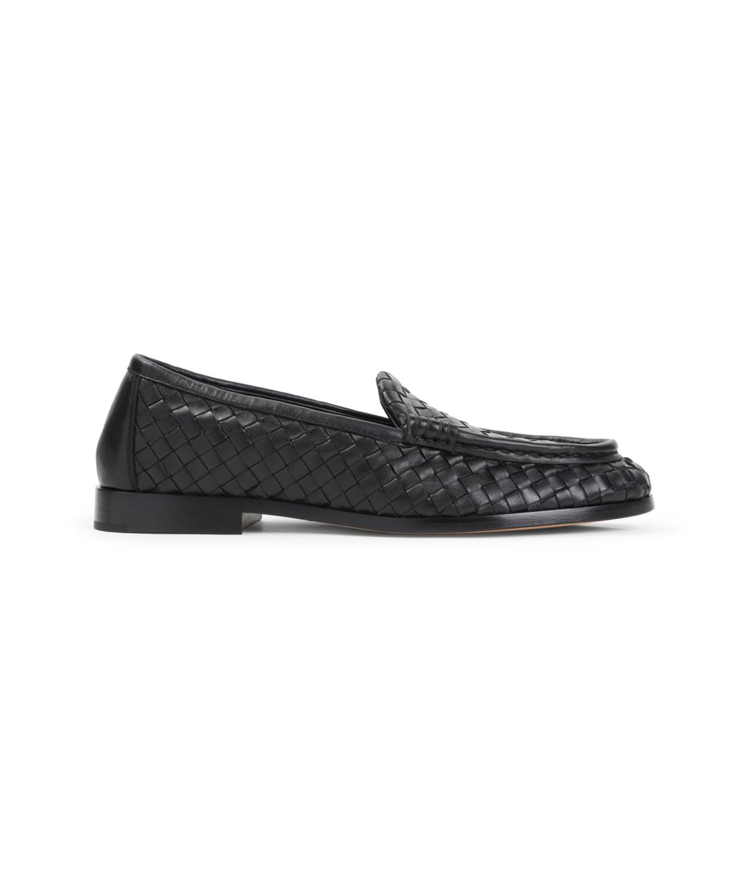 BOTTEGA VENETA Черные кожаные лоферы, фото 1