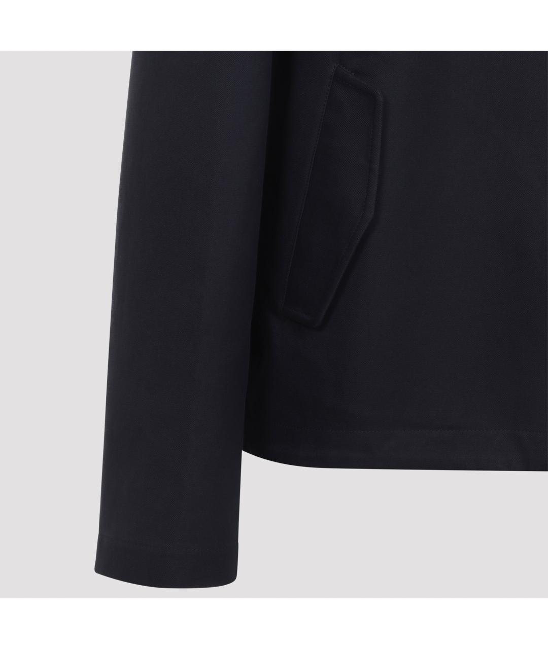 BOTTEGA VENETA Темно-синяя хлопковая куртка, фото 5