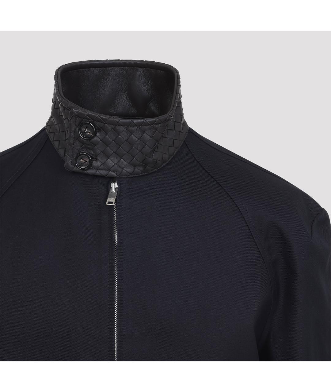 BOTTEGA VENETA Темно-синяя хлопковая куртка, фото 4
