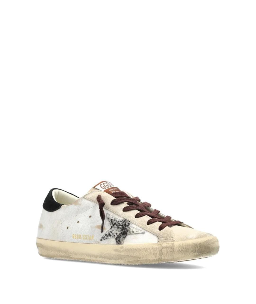 GOLDEN GOOSE Белые кожаные кроссовки, фото 2