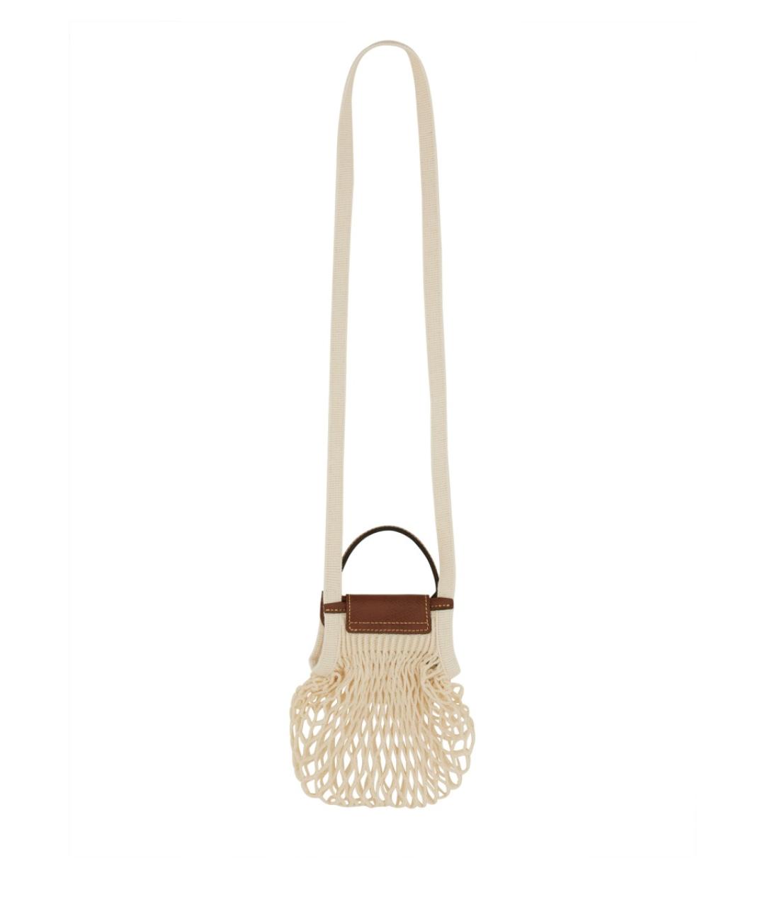 LONGCHAMP Белая хлопковая сумка через плечо, фото 2
