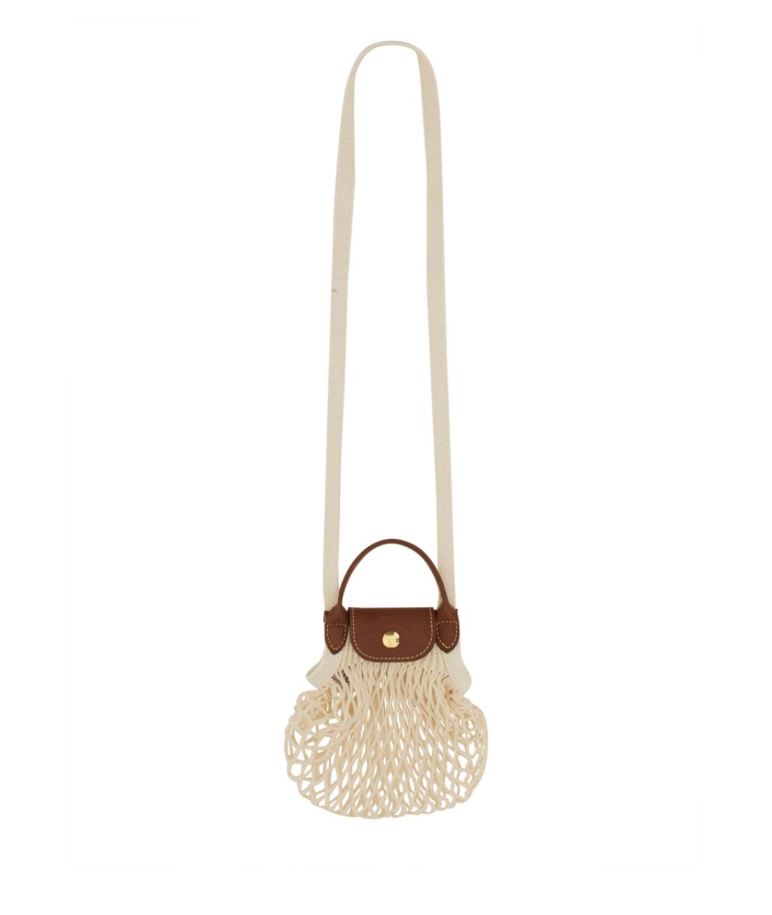 LONGCHAMP Белая хлопковая сумка через плечо, фото 1