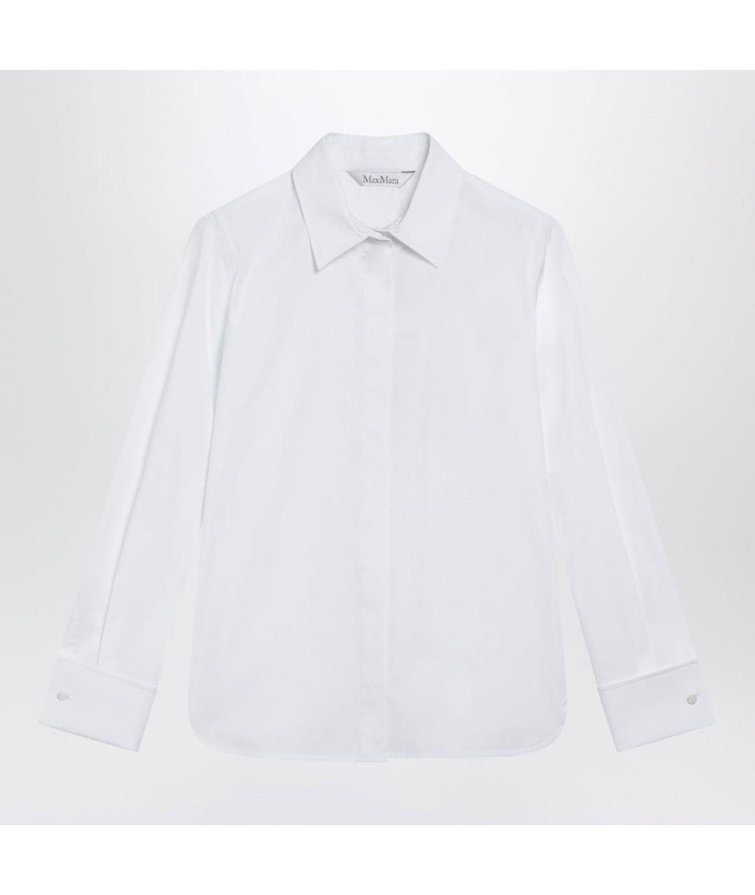 MAX MARA Белая хлопковая рубашка, фото 3