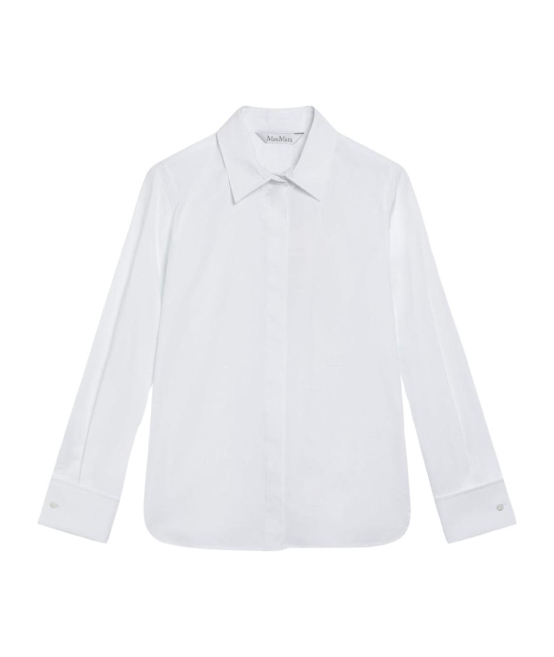 MAX MARA Белая хлопковая рубашка, фото 1