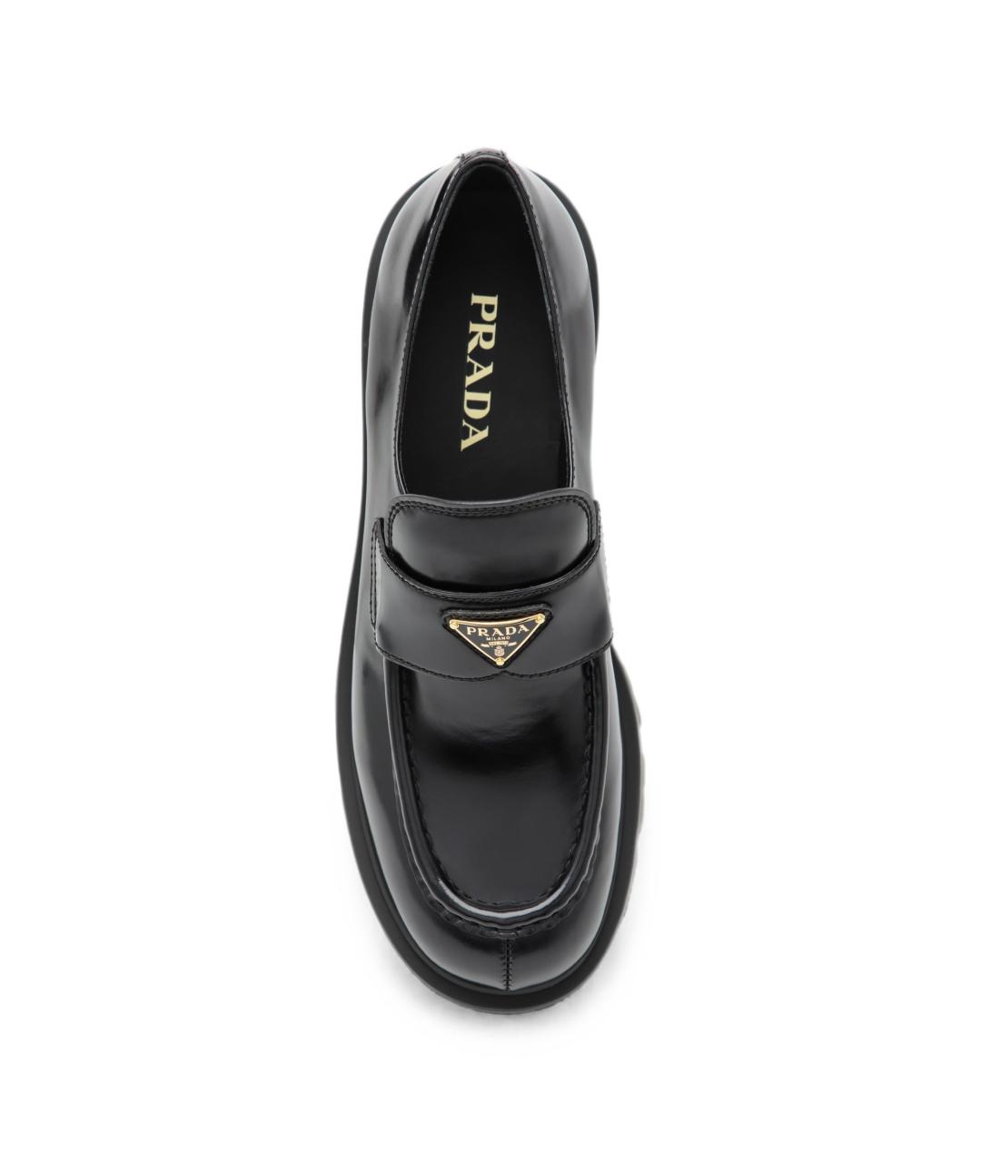 PRADA Черные кожаные лоферы, фото 3