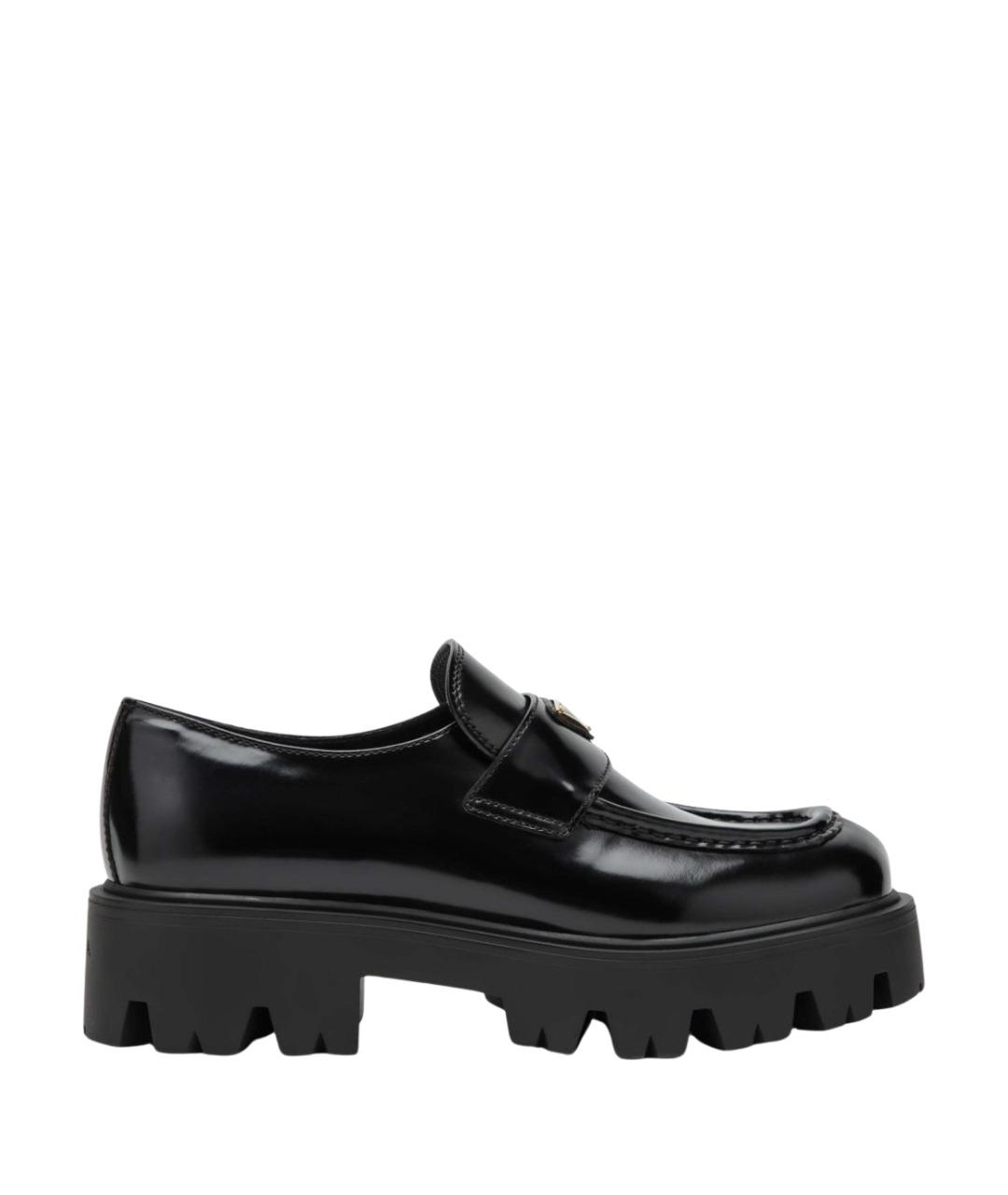 PRADA Черные кожаные лоферы, фото 1