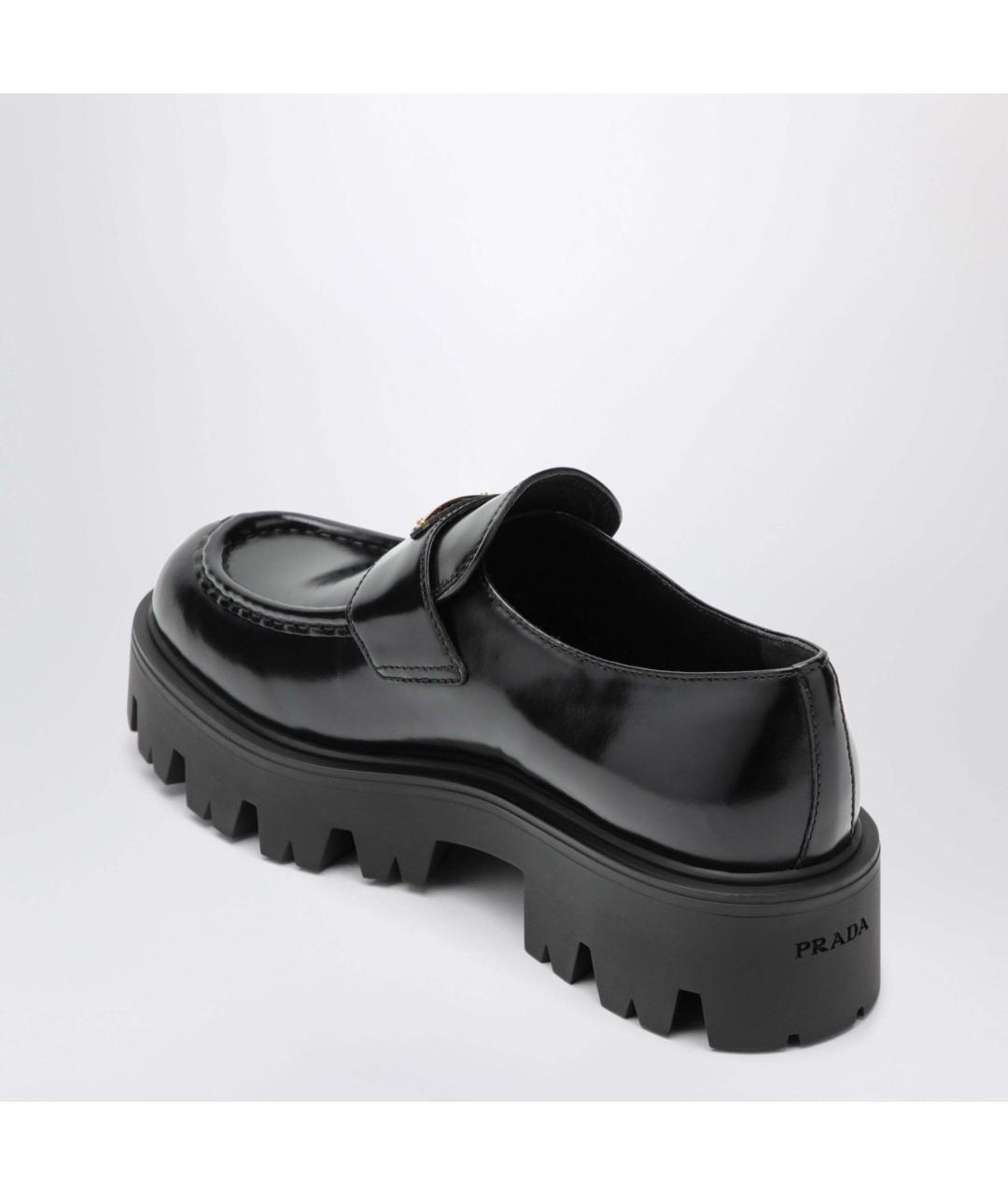 PRADA Черные кожаные лоферы, фото 4