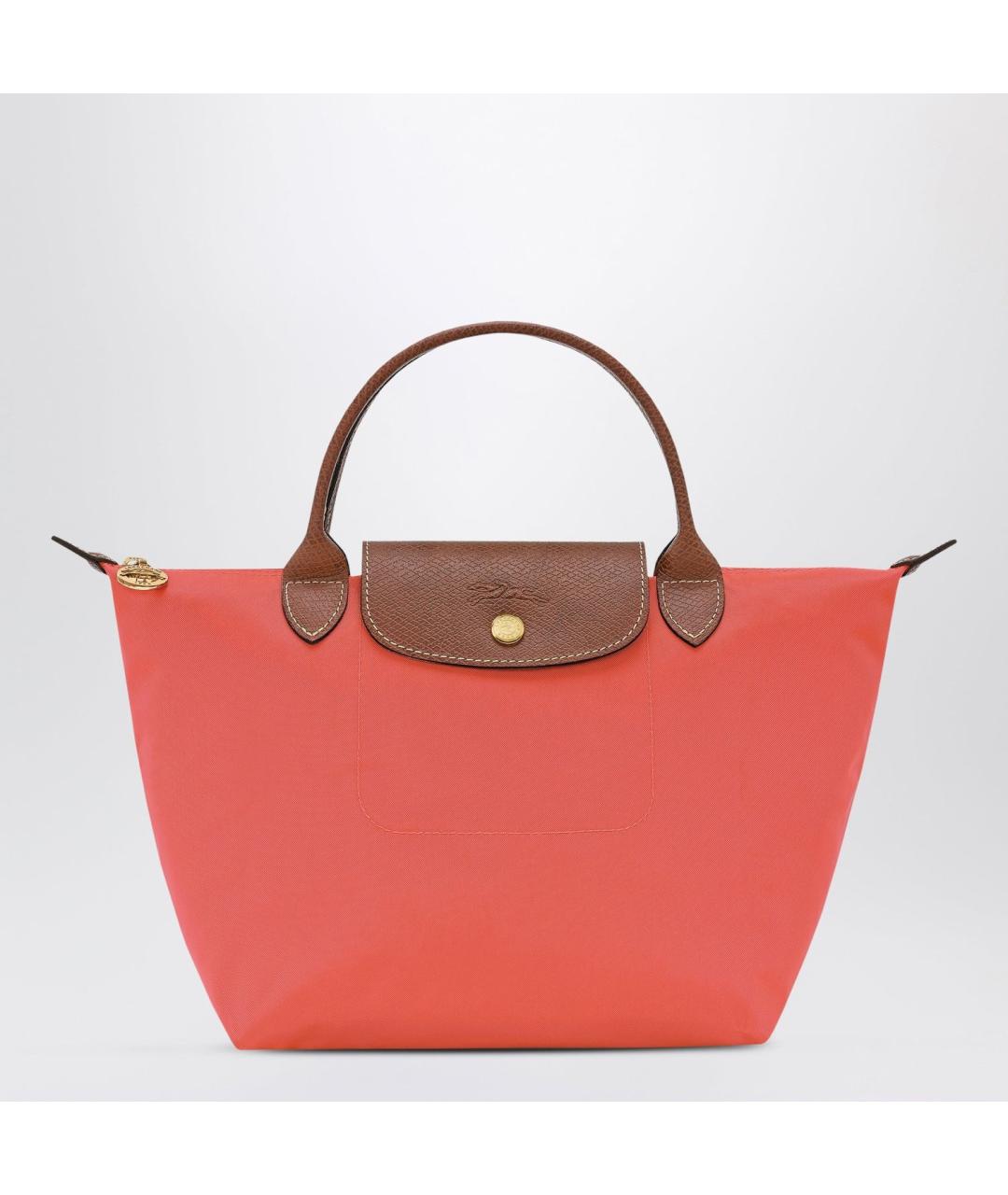 LONGCHAMP Красная синтетическая сумка с короткими ручками, фото 3