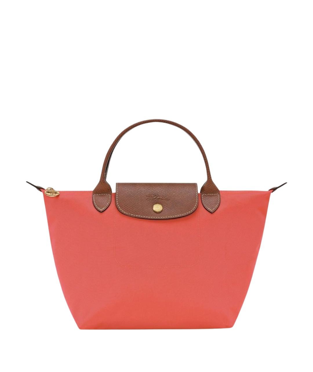 LONGCHAMP Красная синтетическая сумка с короткими ручками, фото 1