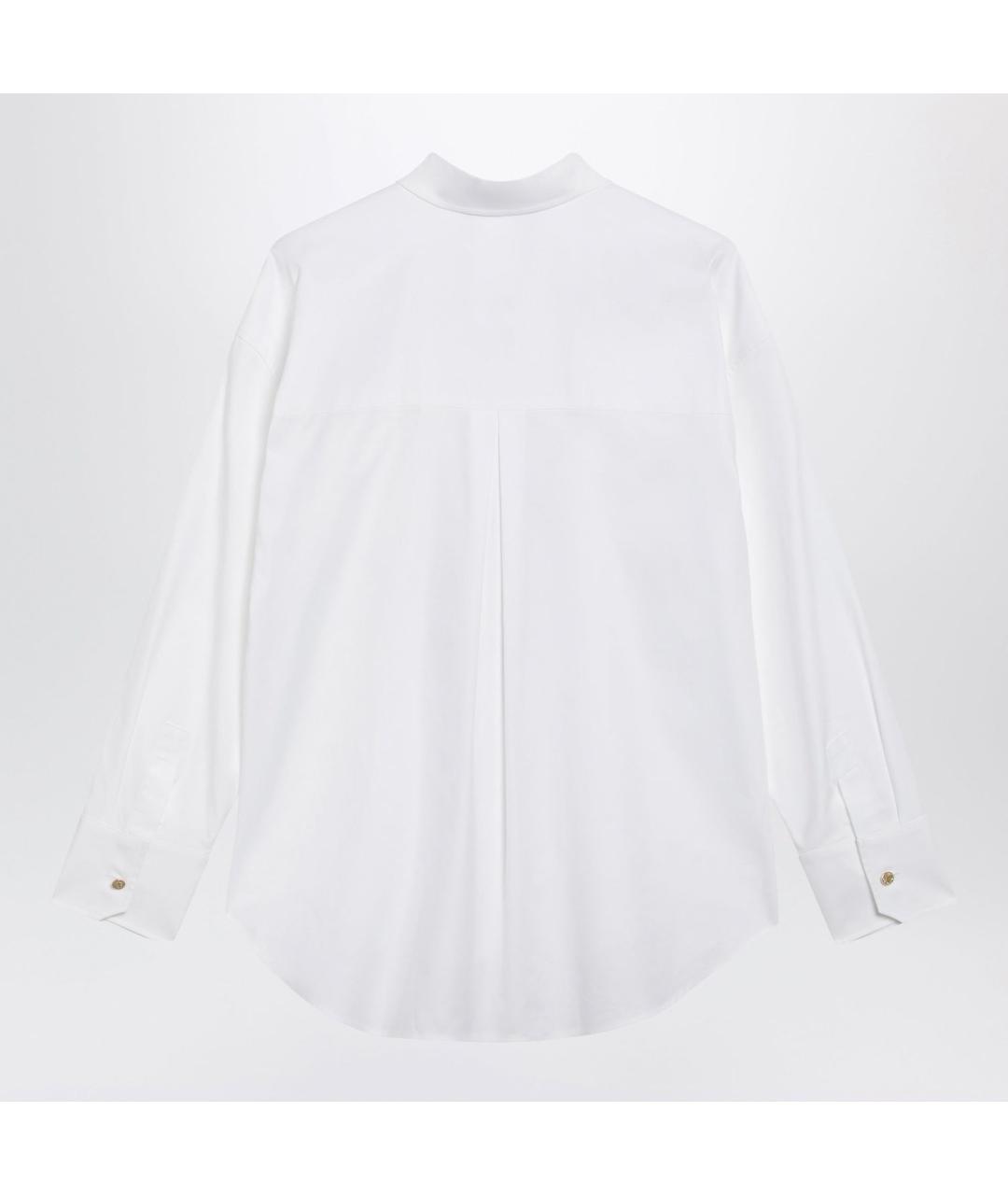 'S MAX MARA Белая хлопковая рубашка, фото 2