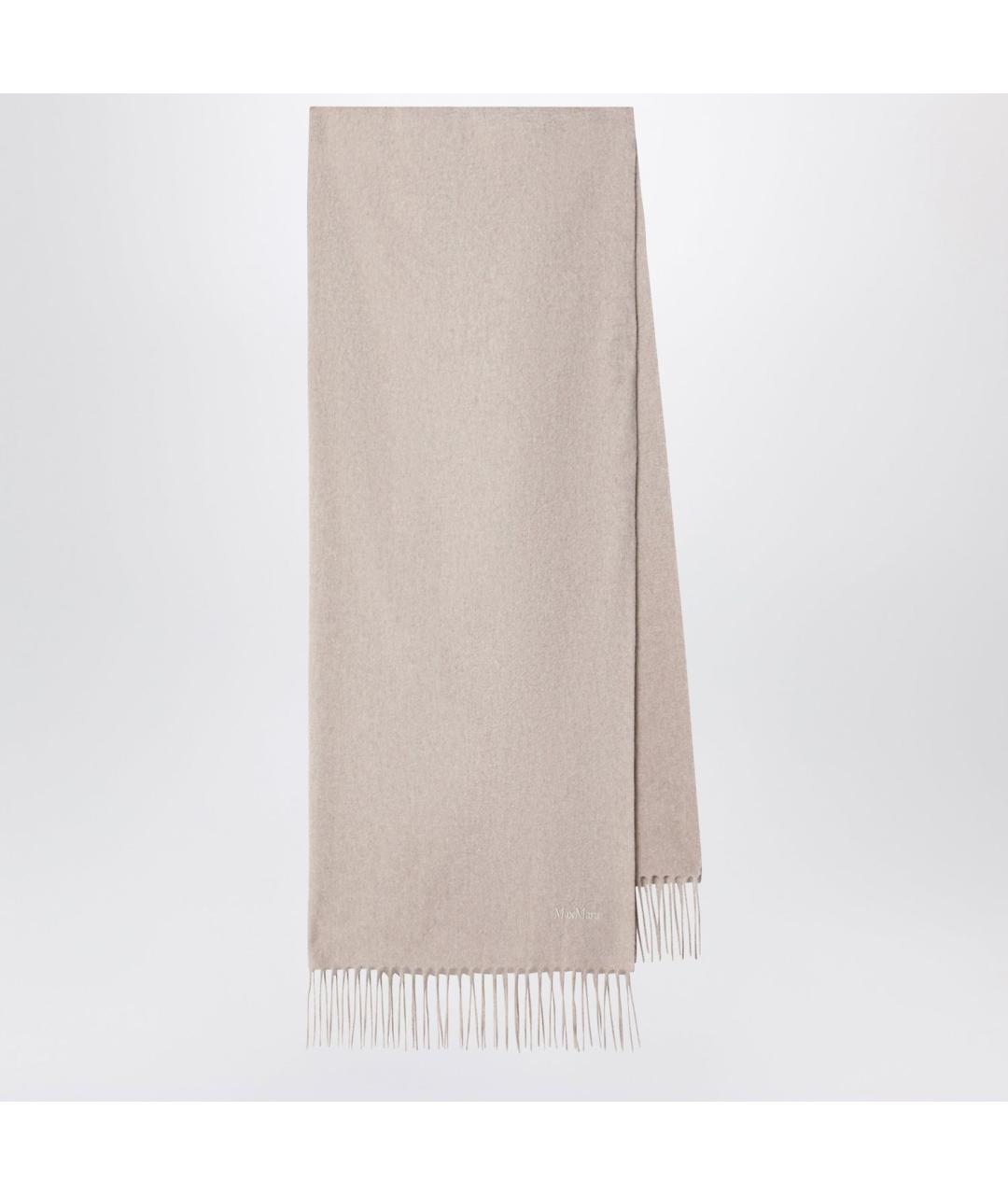 MAX MARA Бежевый кашемировый шарф, фото 3