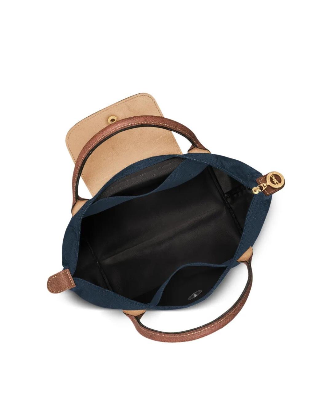 LONGCHAMP Синяя синтетическая сумка с короткими ручками, фото 4