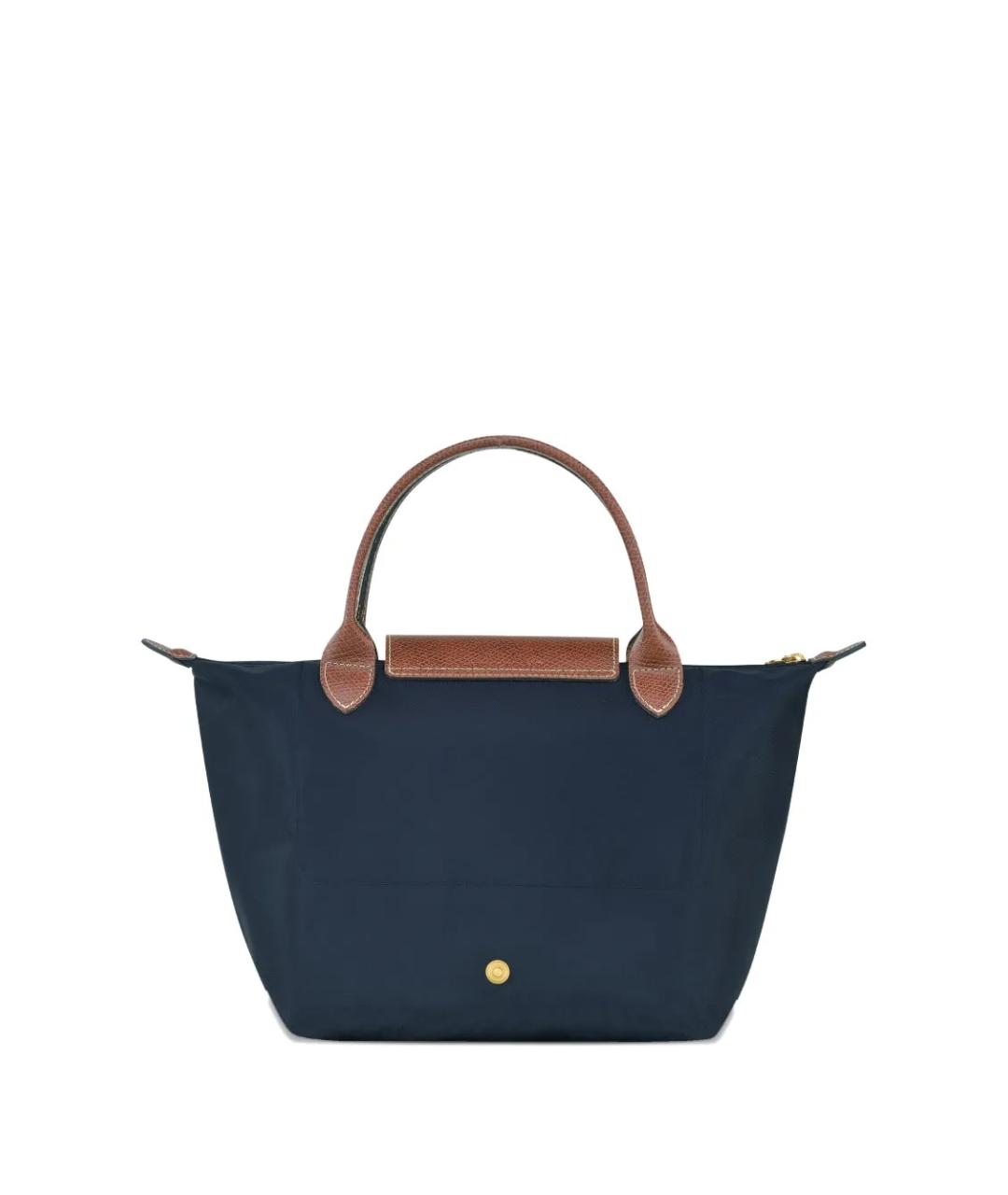 LONGCHAMP Синяя синтетическая сумка с короткими ручками, фото 3