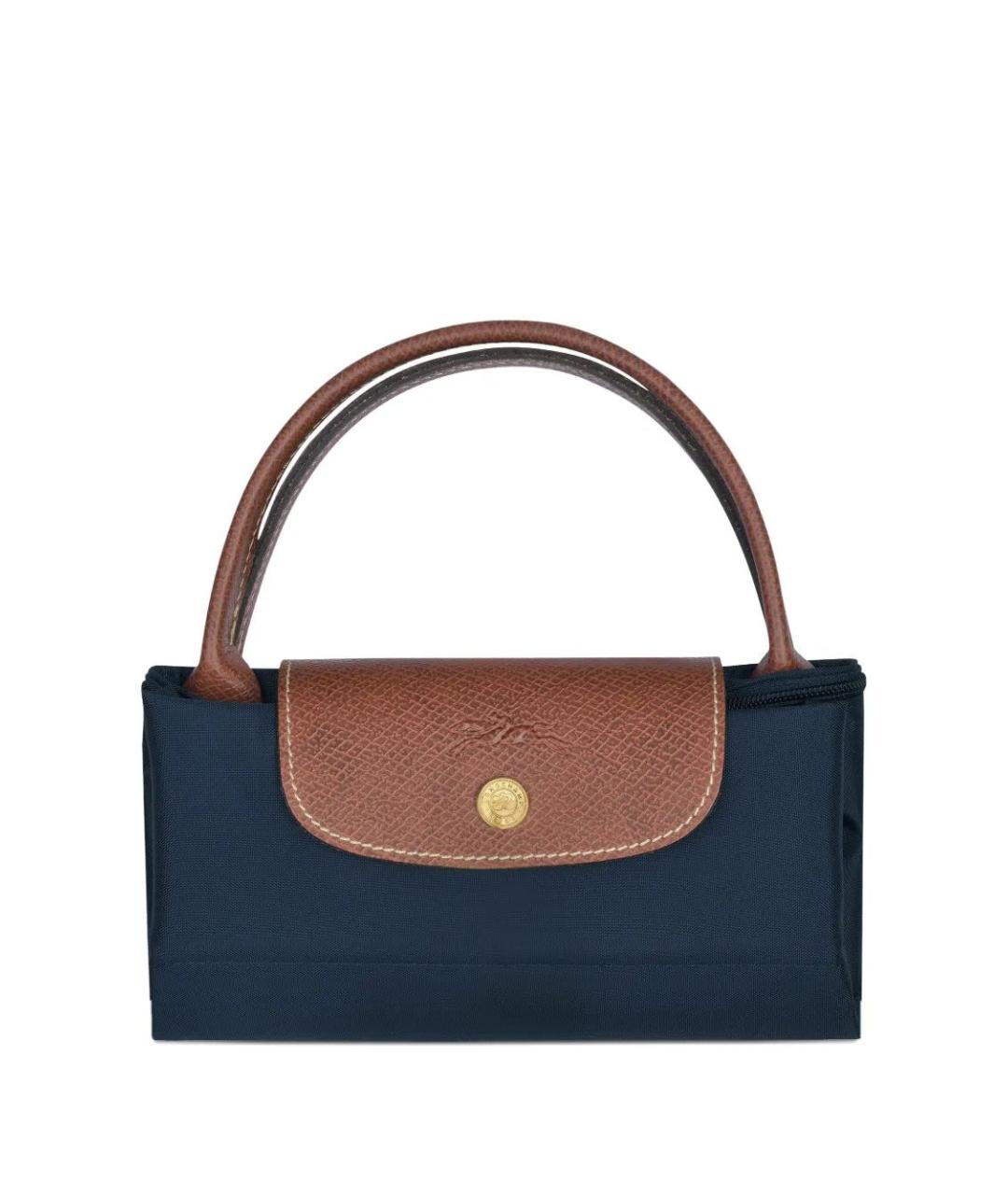 LONGCHAMP Синяя синтетическая сумка с короткими ручками, фото 5