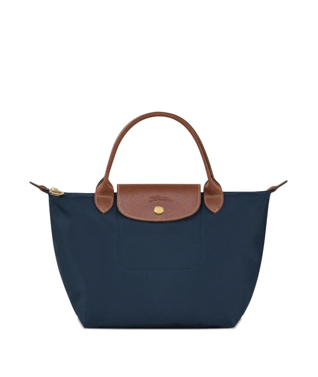 LONGCHAMP Синяя синтетическая сумка с короткими ручками, фото 1