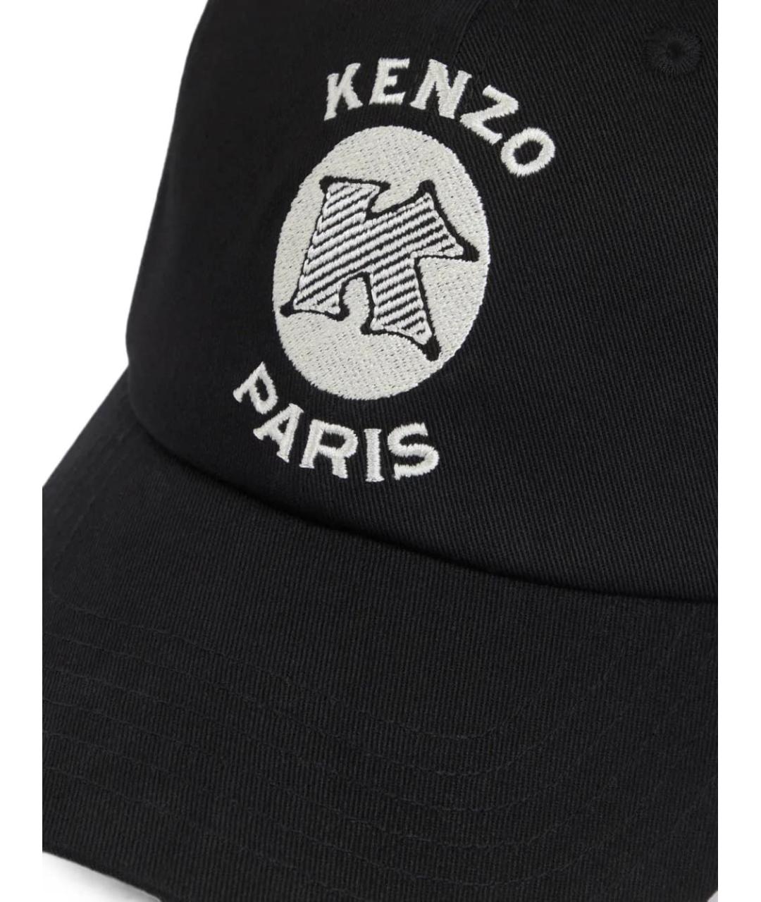 KENZO Черная хлопковая кепка/бейсболка, фото 2