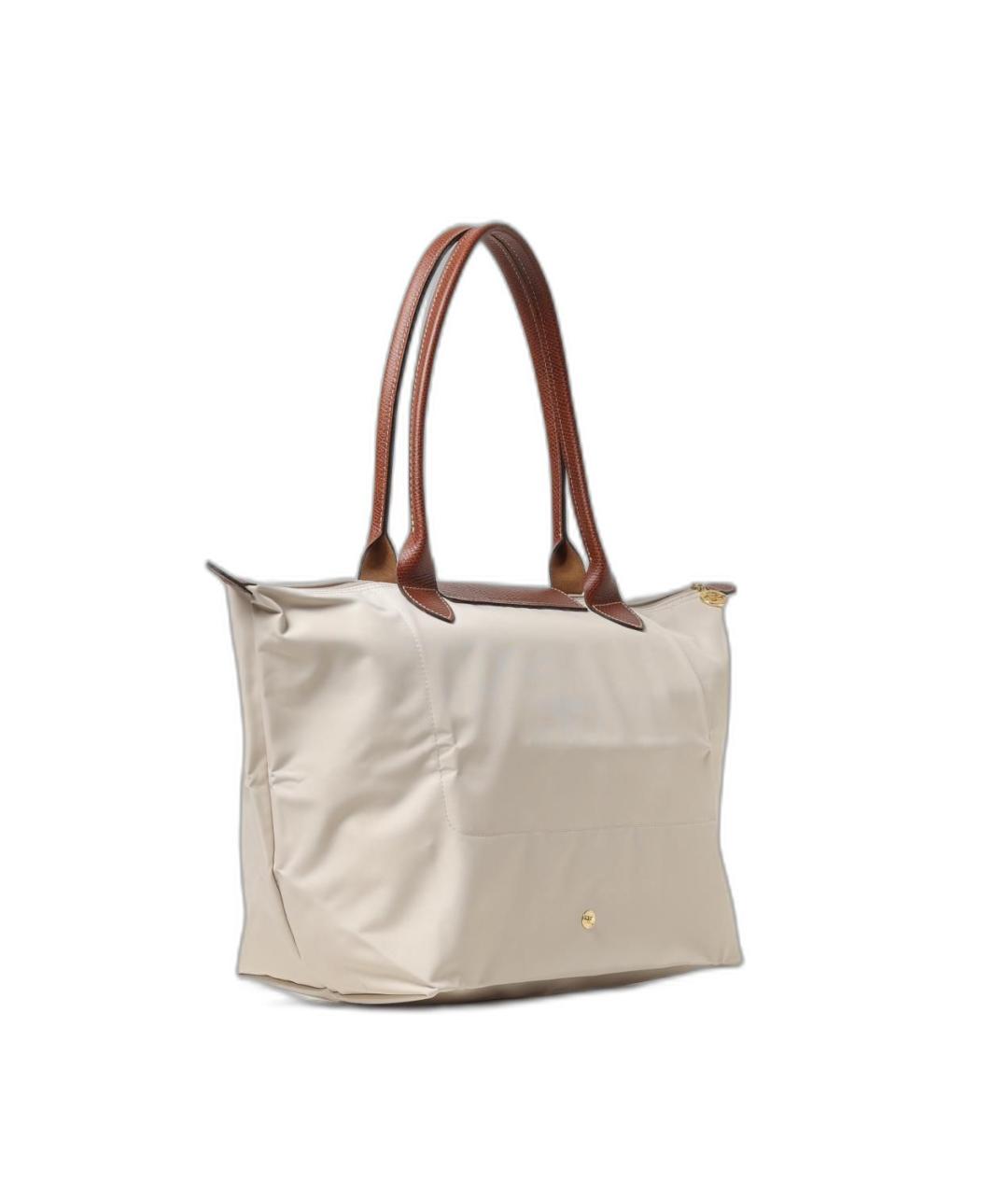 LONGCHAMP Бежевая синтетическая сумка тоут, фото 2
