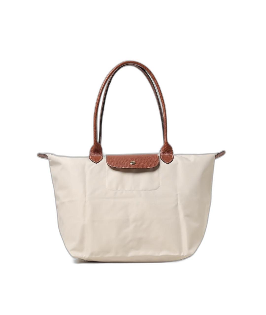 LONGCHAMP Бежевая синтетическая сумка тоут, фото 1