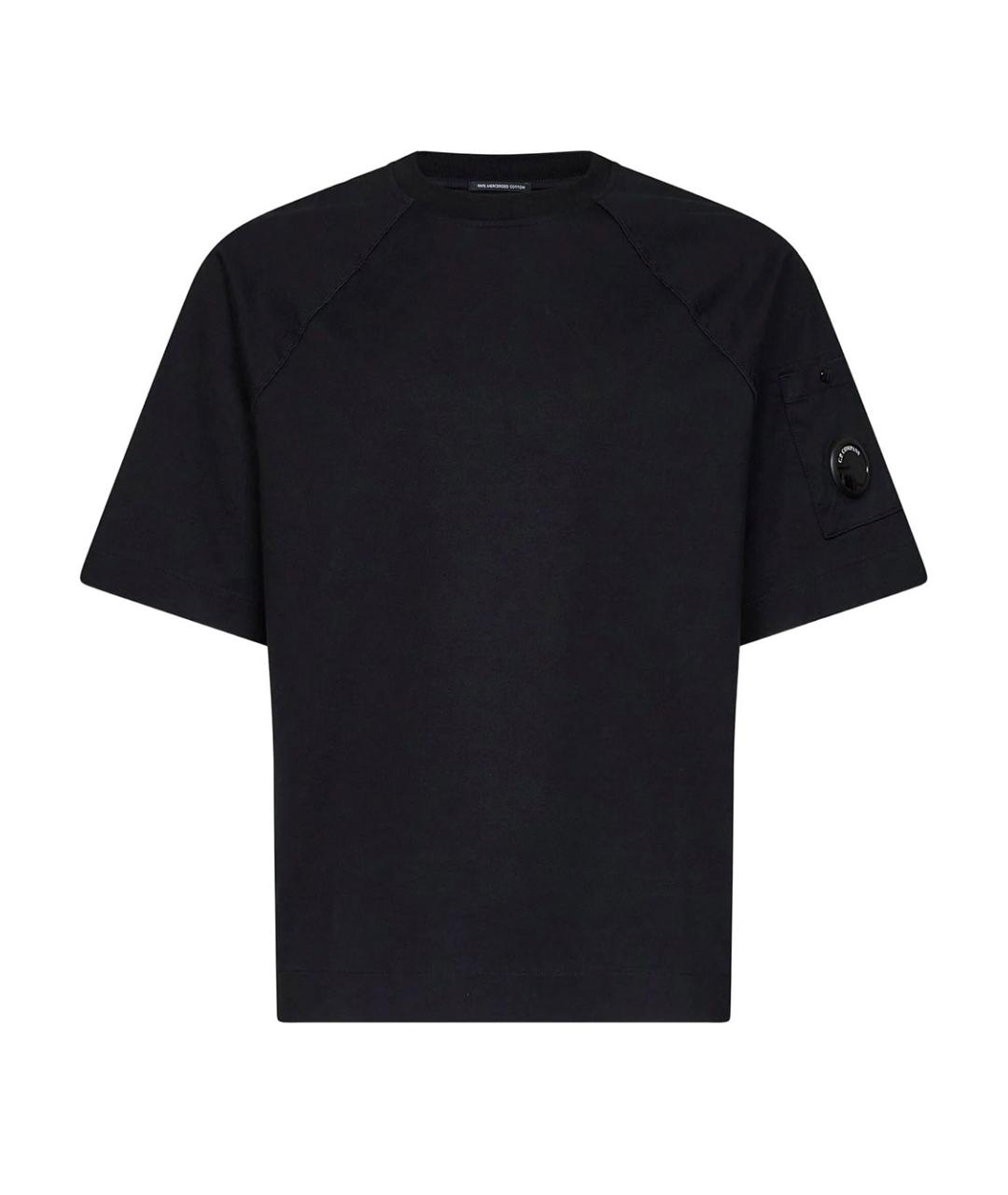 CP COMPANY Черная хлопковая футболка, фото 1
