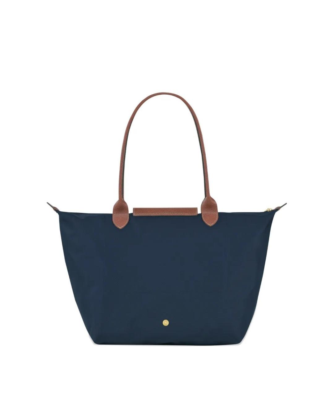 LONGCHAMP Синяя синтетическая сумка с короткими ручками, фото 3