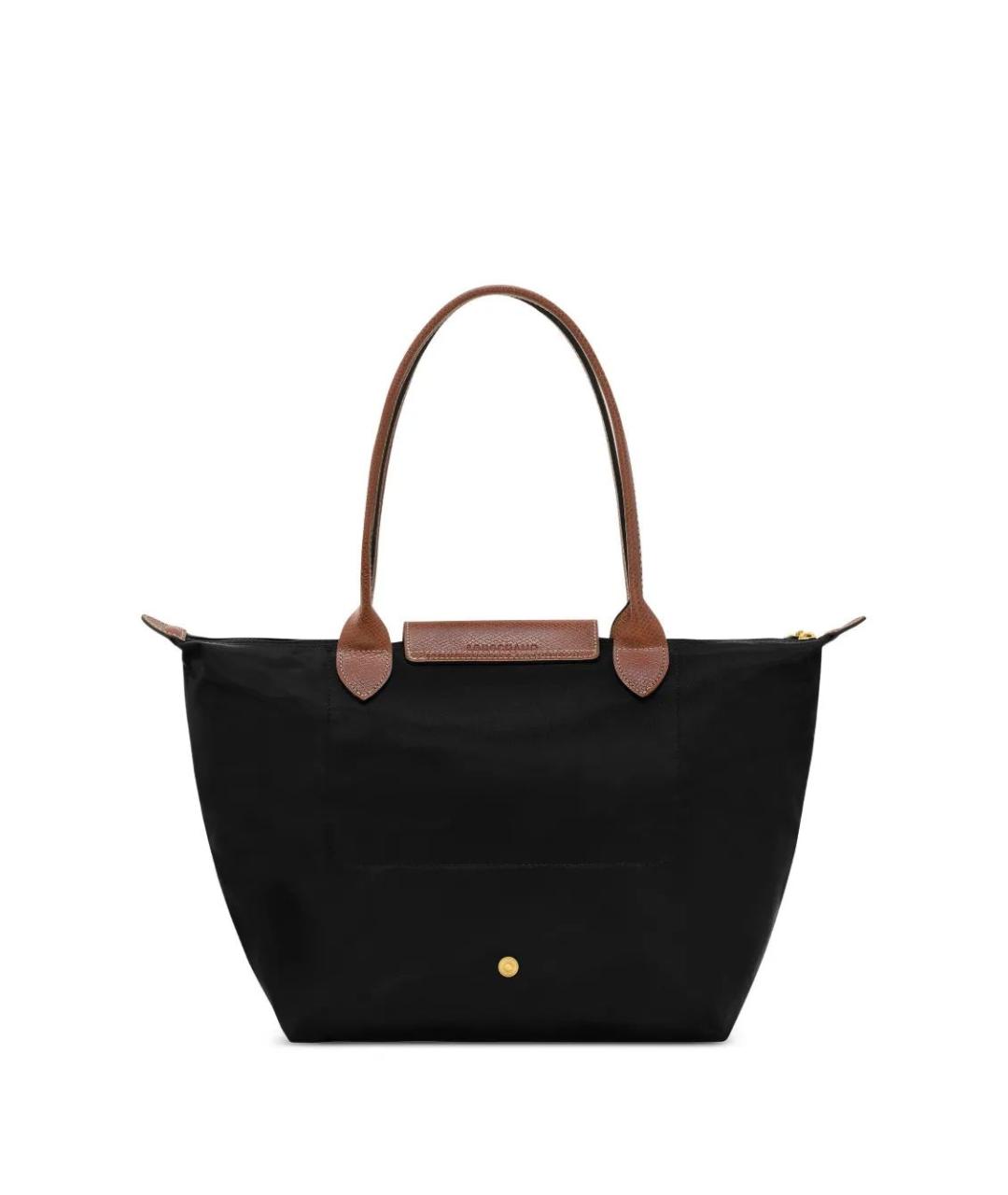 LONGCHAMP Черная синтетическая сумка с короткими ручками, фото 3