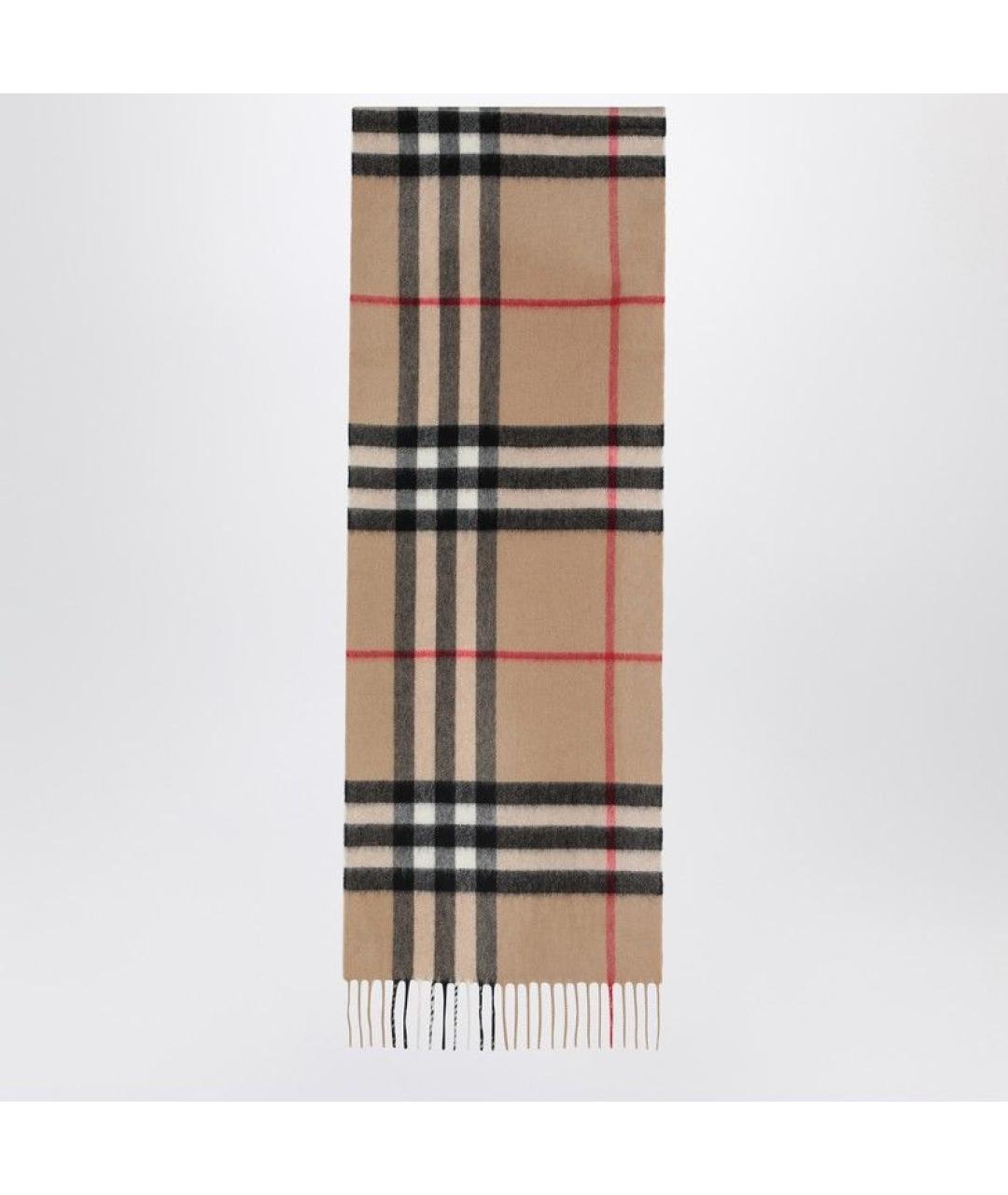 BURBERRY Бежевый кашемировый шарф, фото 3