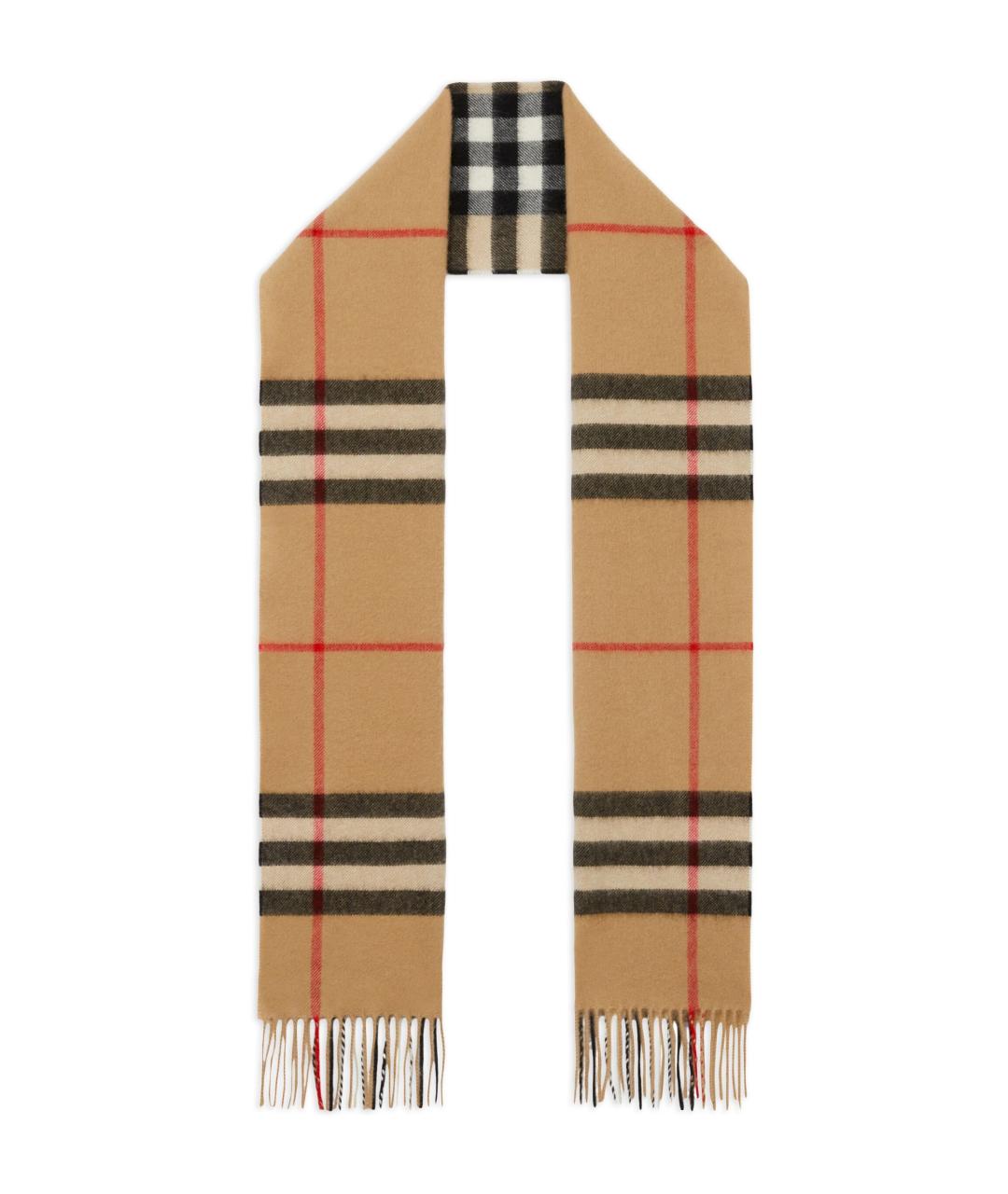 BURBERRY Бежевый кашемировый шарф, фото 1