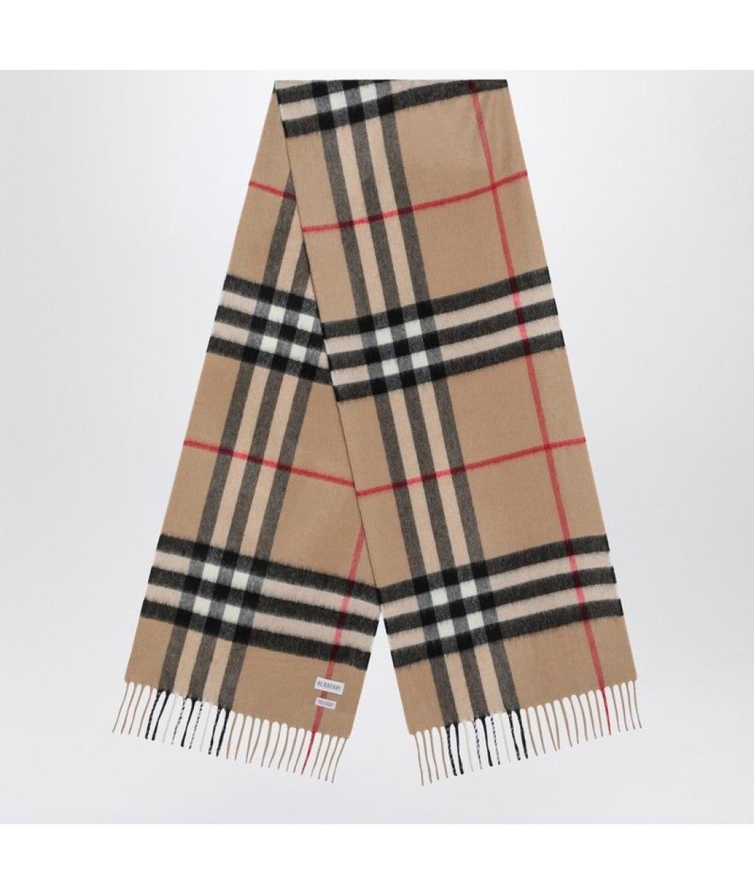 BURBERRY Бежевый кашемировый шарф, фото 2