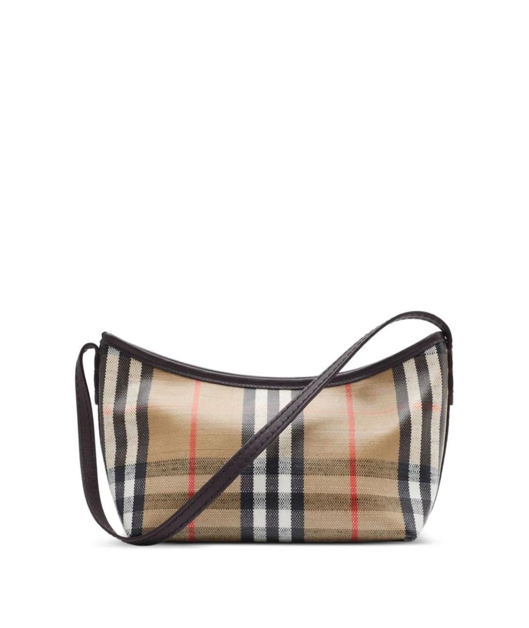 BURBERRY Бежевая хлопковая сумка через плечо, фото 2