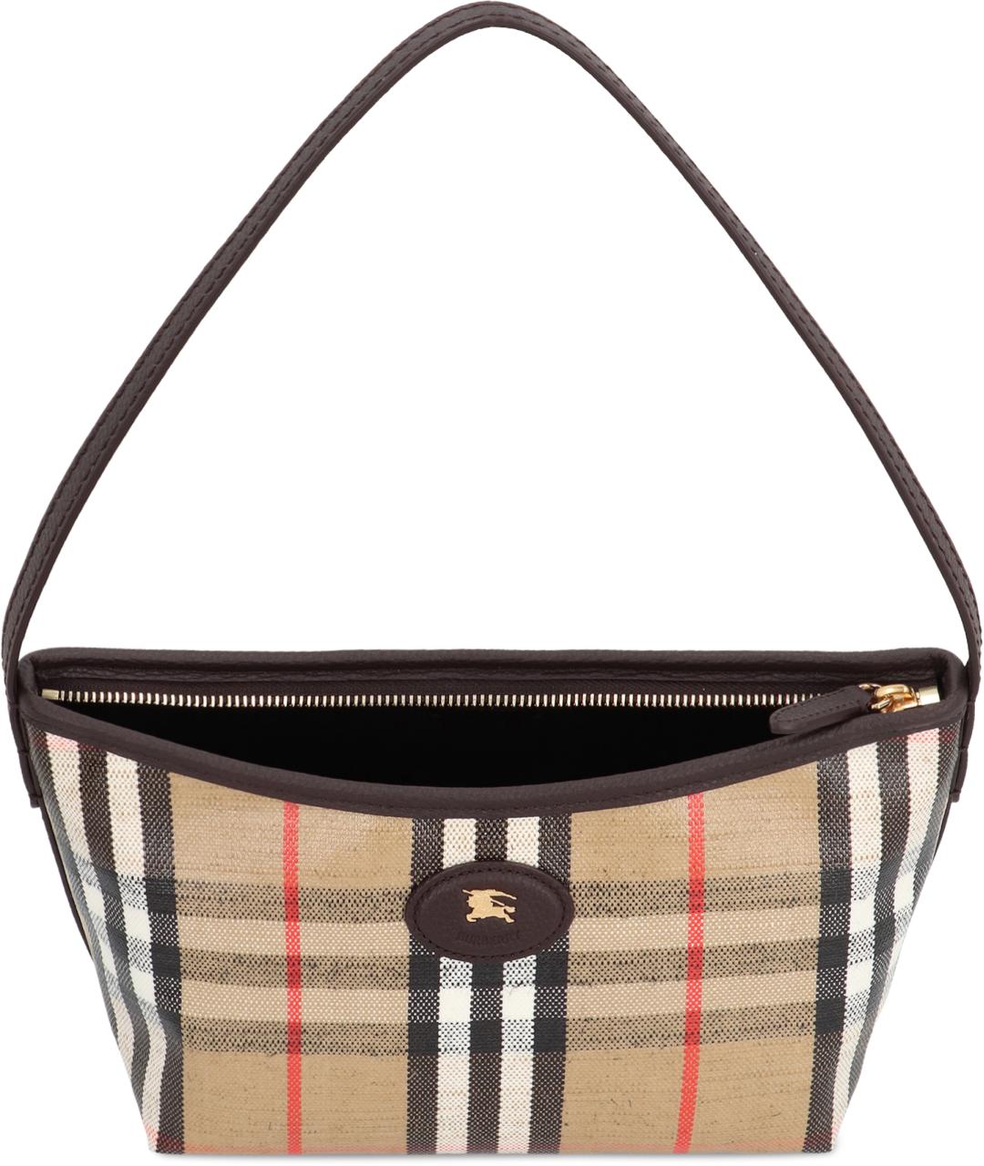 BURBERRY Бежевая хлопковая сумка через плечо, фото 5