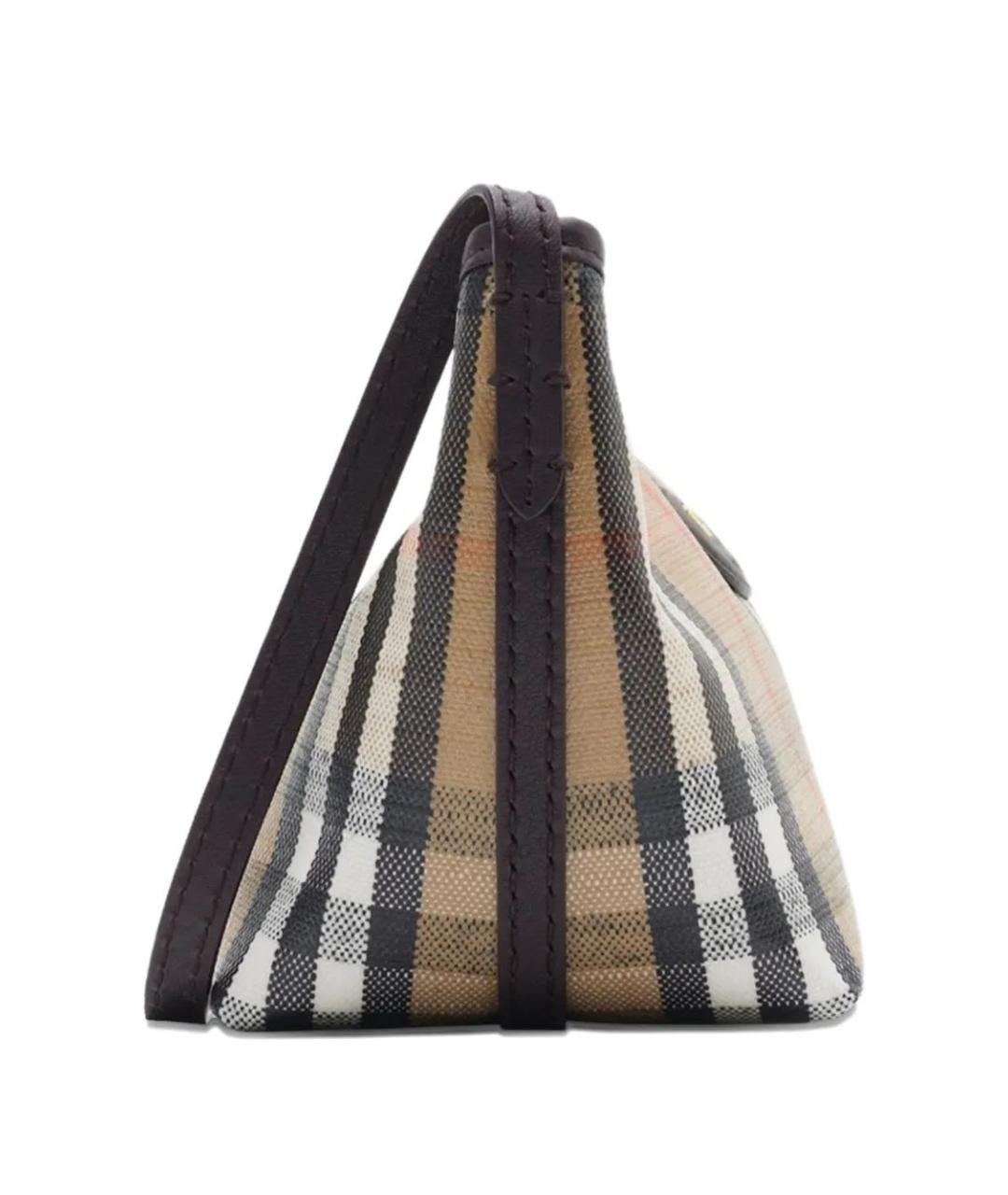 BURBERRY Бежевая хлопковая сумка через плечо, фото 3
