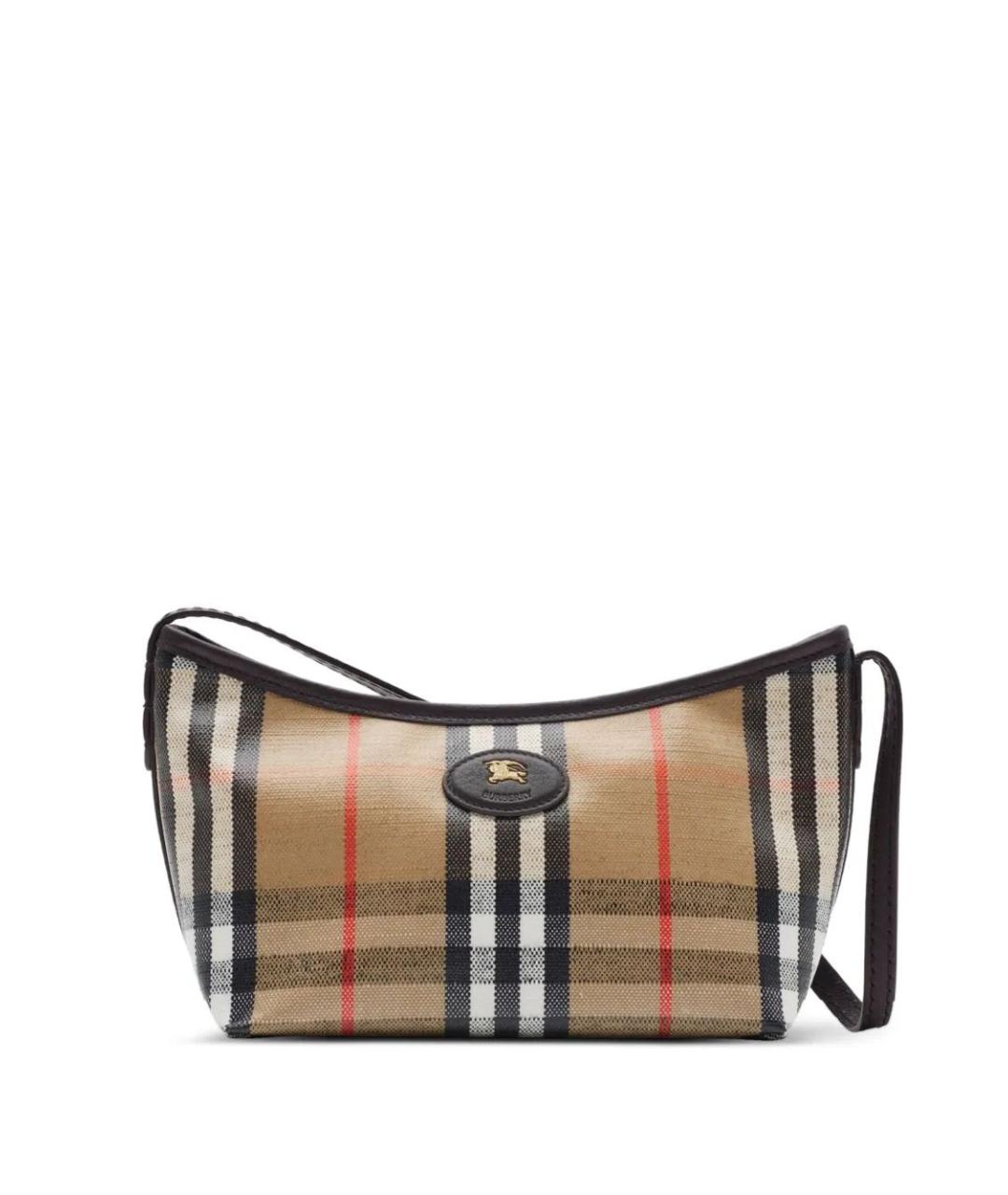 BURBERRY Бежевая хлопковая сумка через плечо, фото 1
