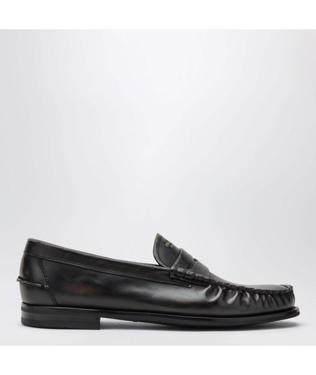 PRADA Черные кожаные лоферы, фото 6
