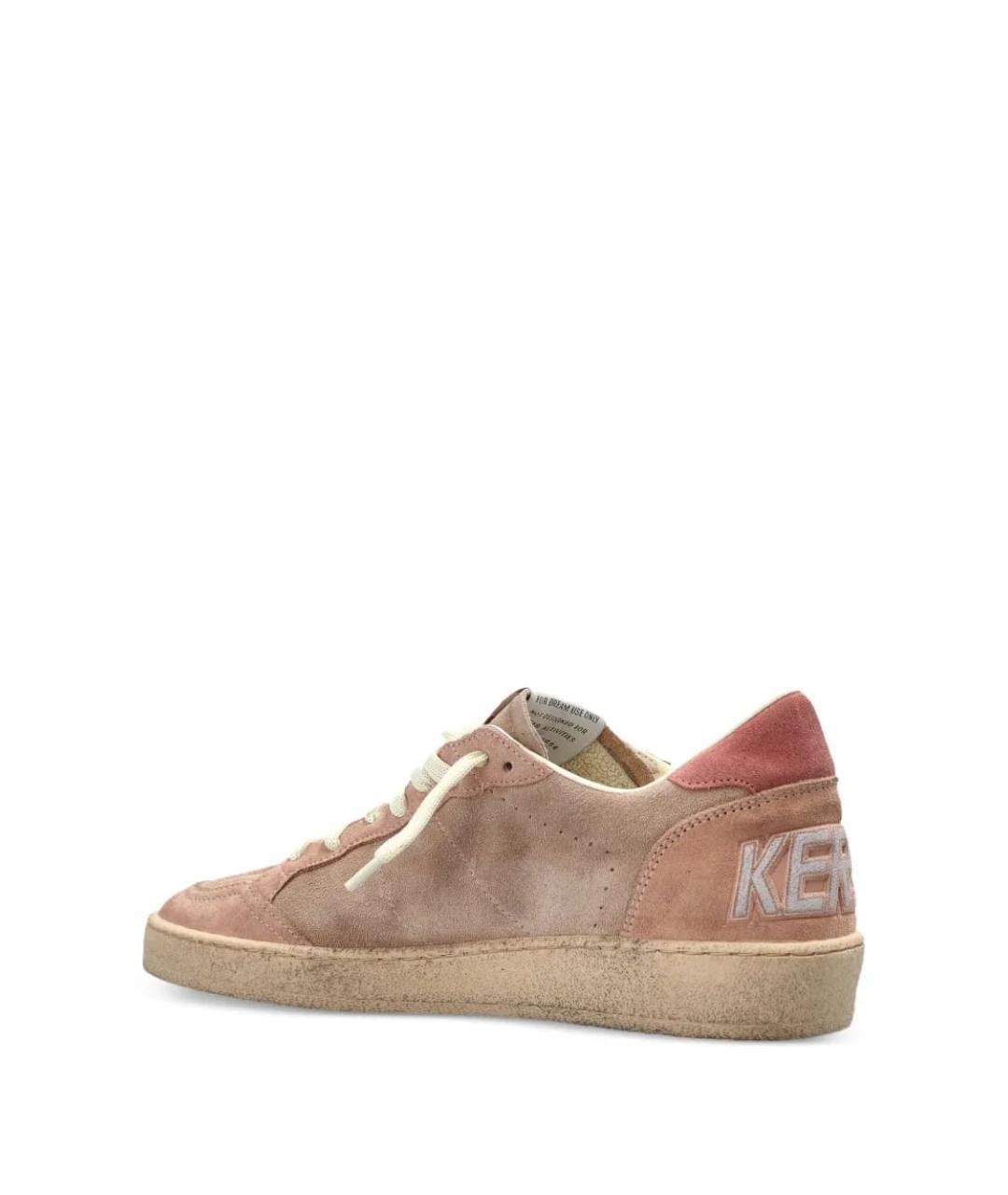GOLDEN GOOSE Розовые кожаные кроссовки, фото 3