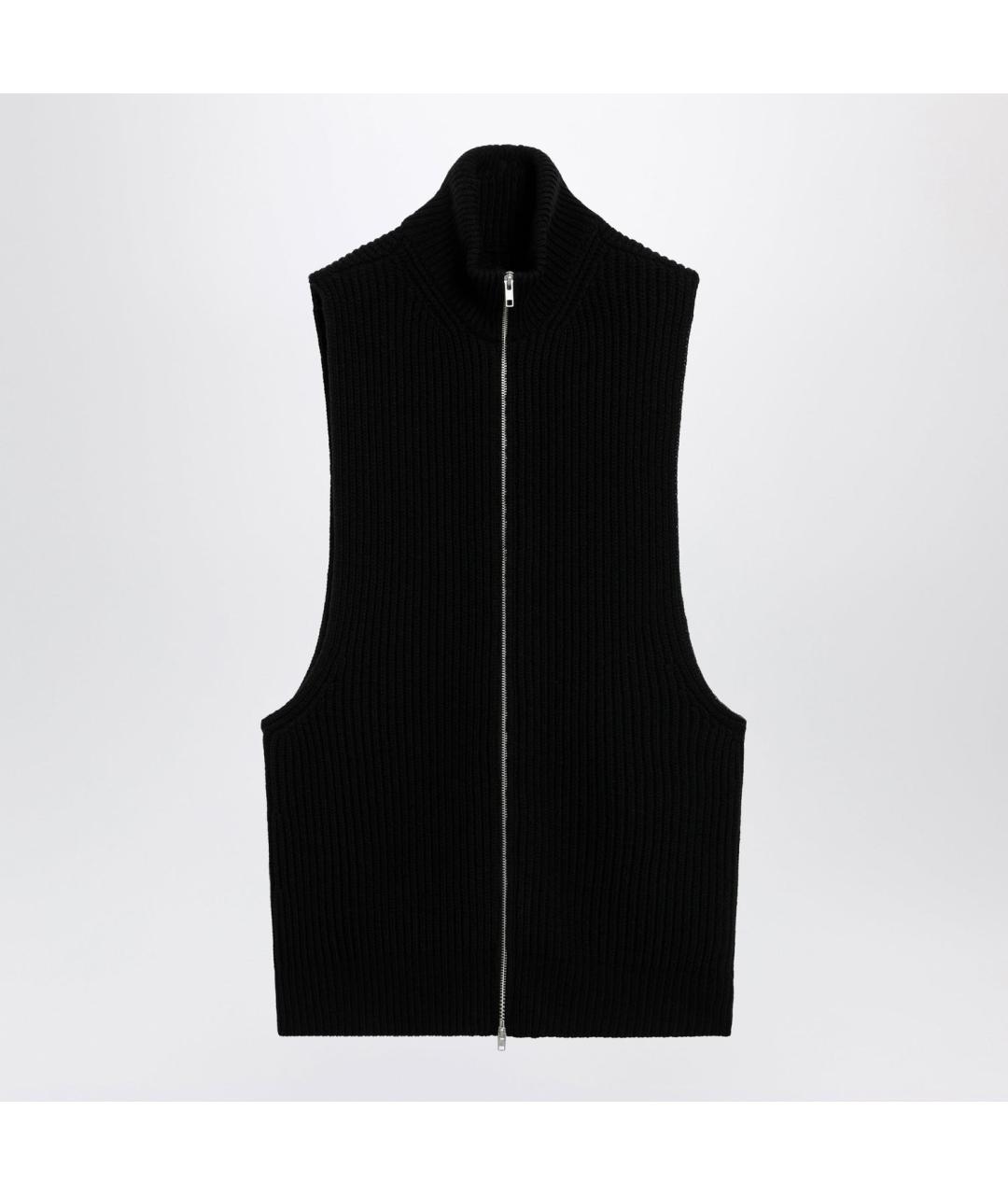 MM6 MAISON MARGIELA Черная шерстяная жилетка, фото 3