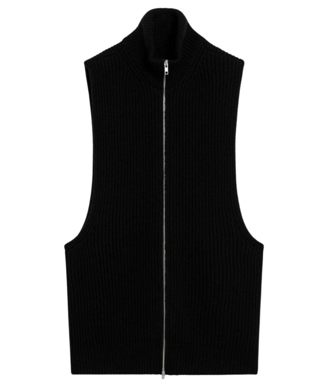 MM6 MAISON MARGIELA Черная шерстяная жилетка, фото 1