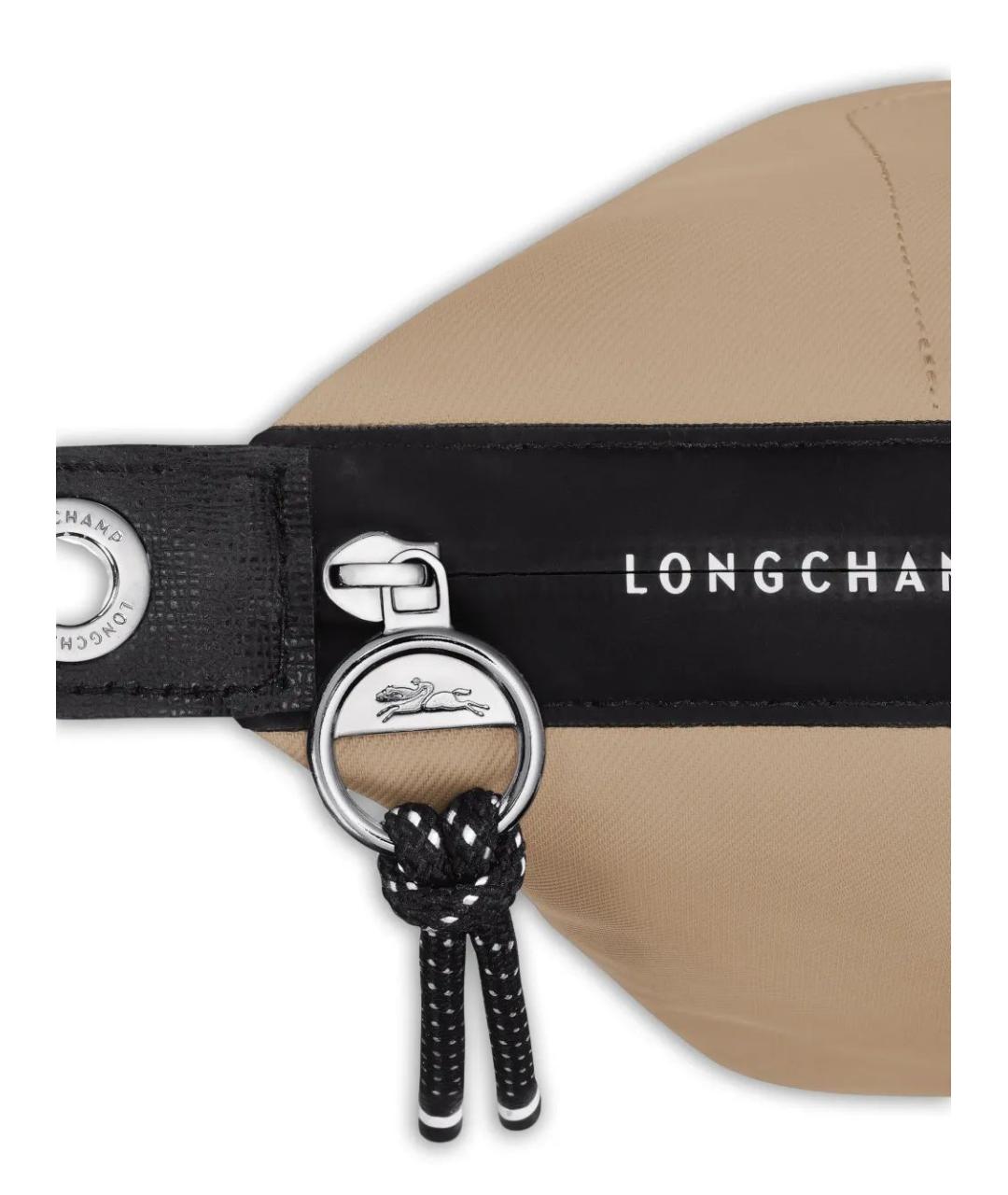 LONGCHAMP Серая синтетическая сумка с короткими ручками, фото 5