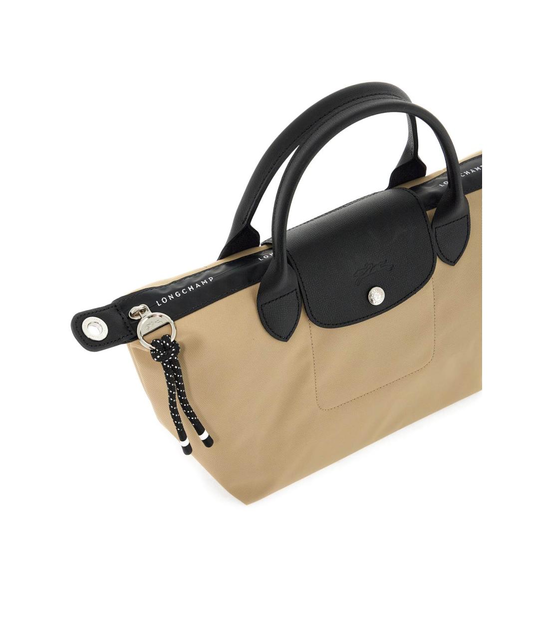 LONGCHAMP Серая синтетическая сумка с короткими ручками, фото 4