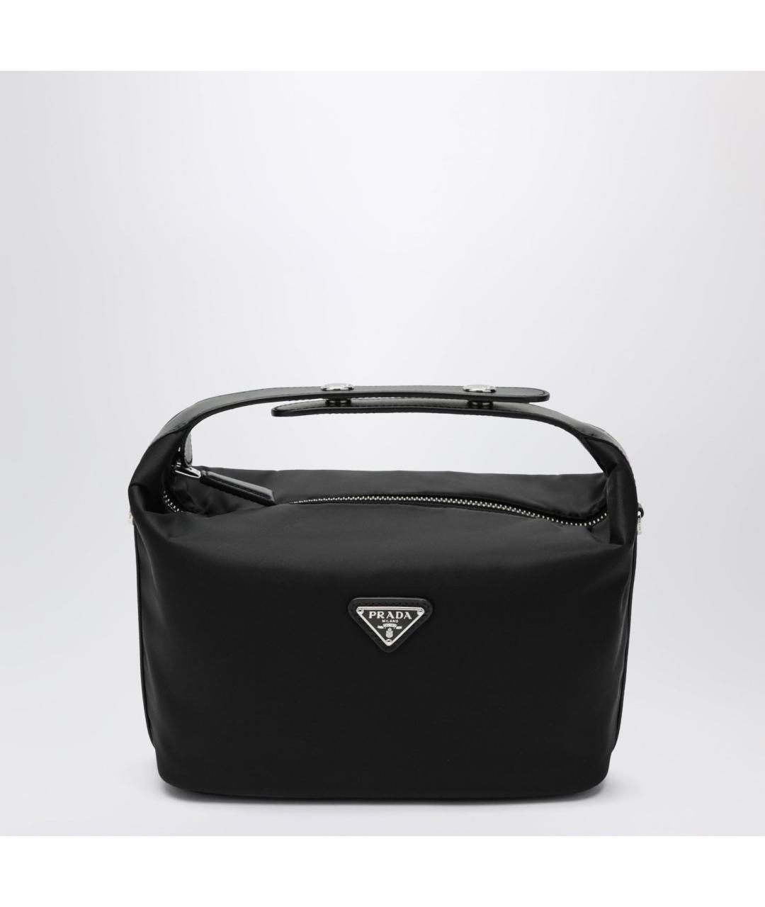 PRADA Черная синтетическая сумка с короткими ручками, фото 3